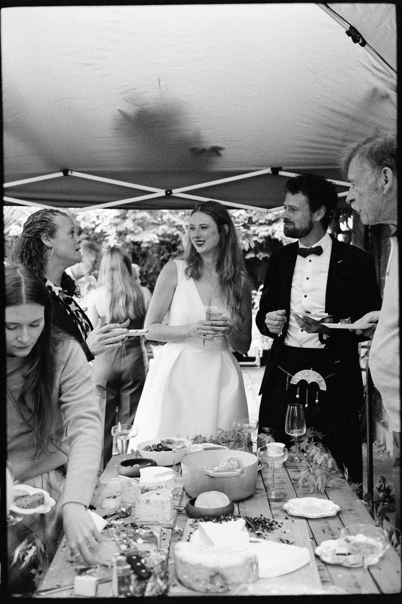 Textured film portrait from Alessandro and Mara’s Morningside wedding