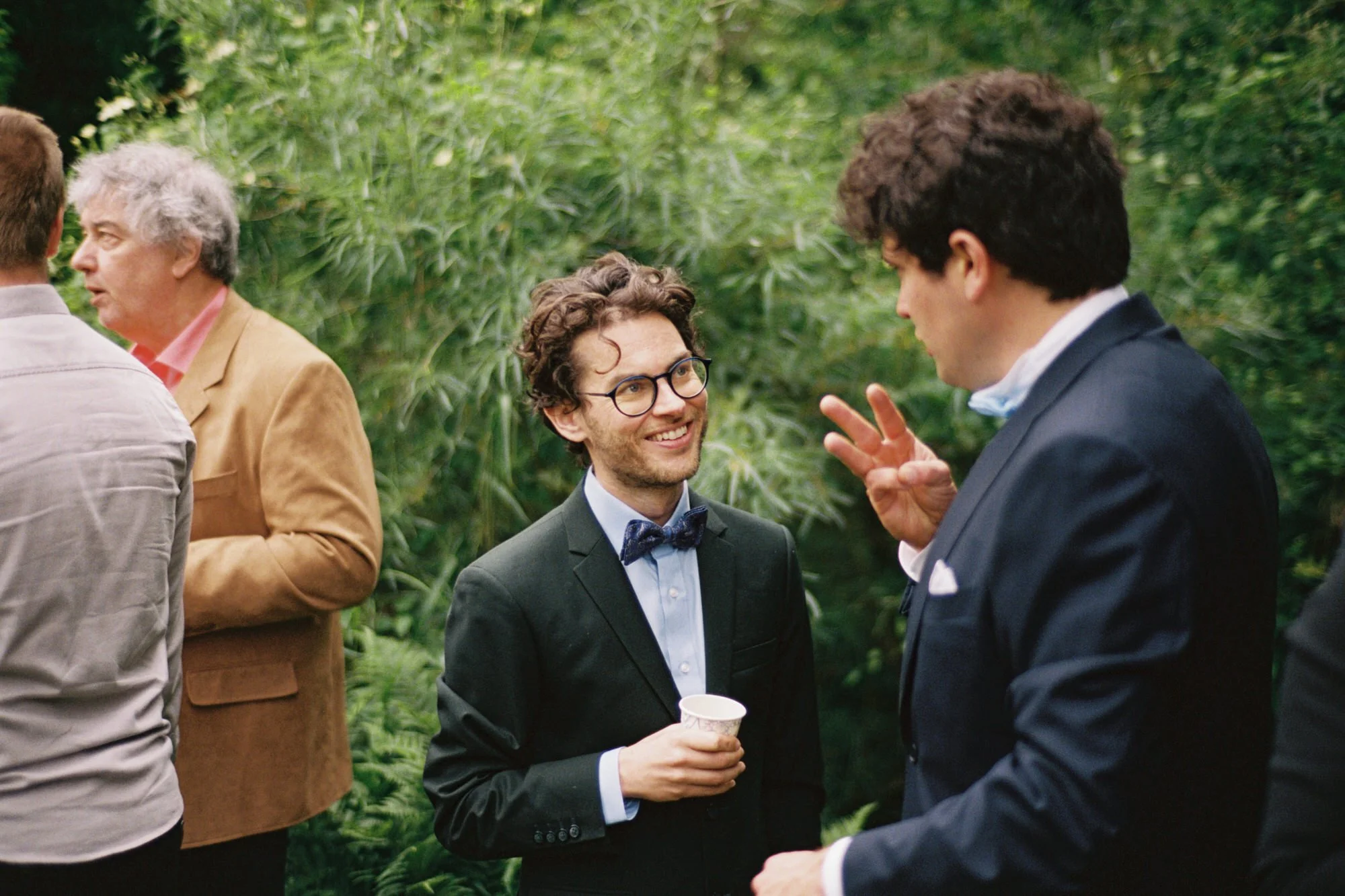 Analogue film photograph from an intimate Edinburgh garden wedding
