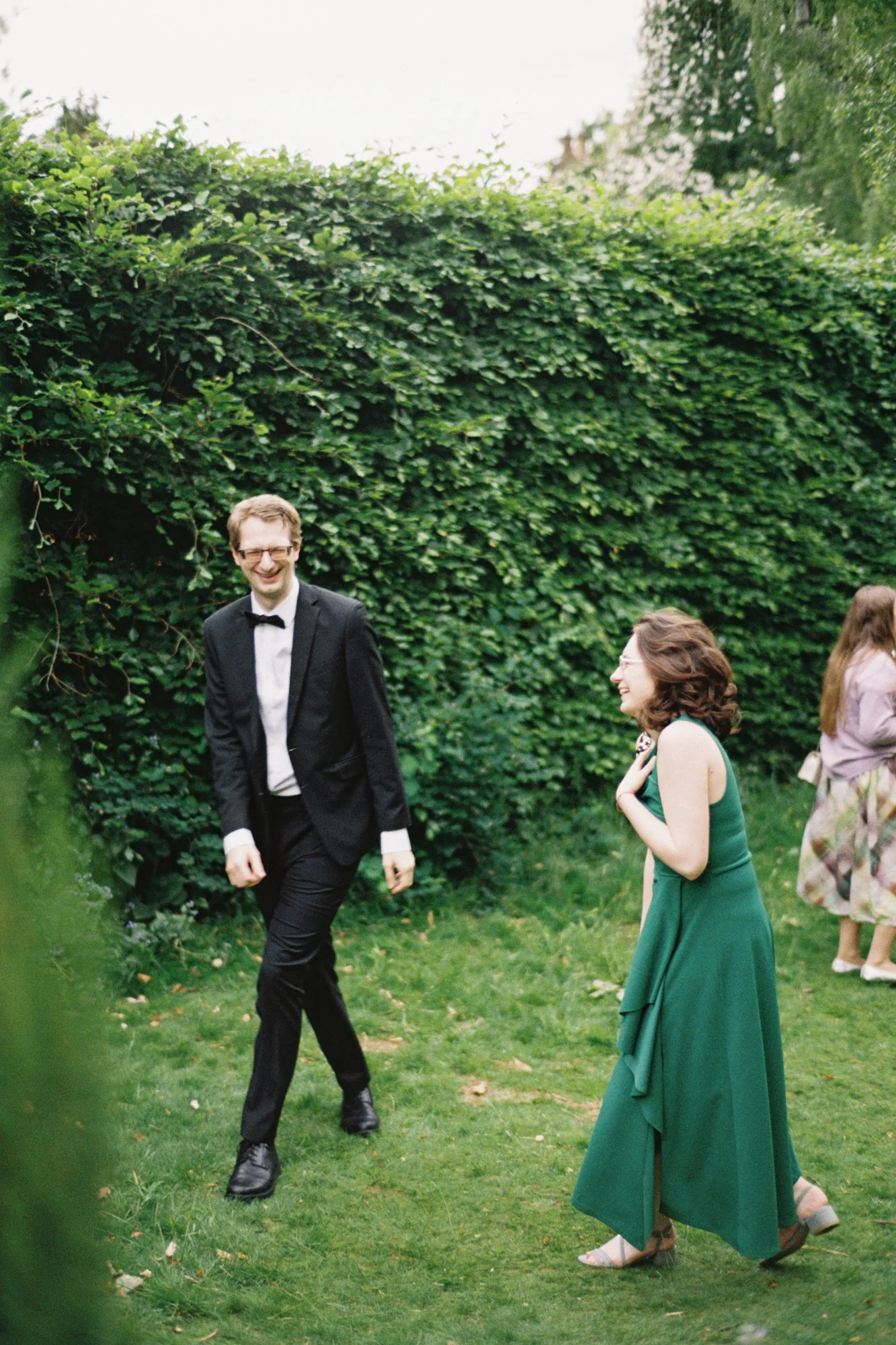 Textured film portrait from Alessandro and Mara’s Morningside wedding