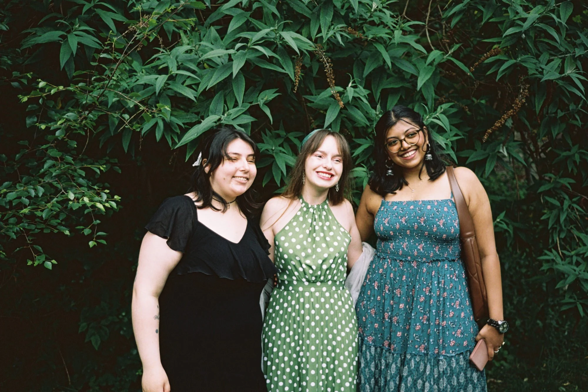Natural wedding moment captured on 35mm film in Edinburgh