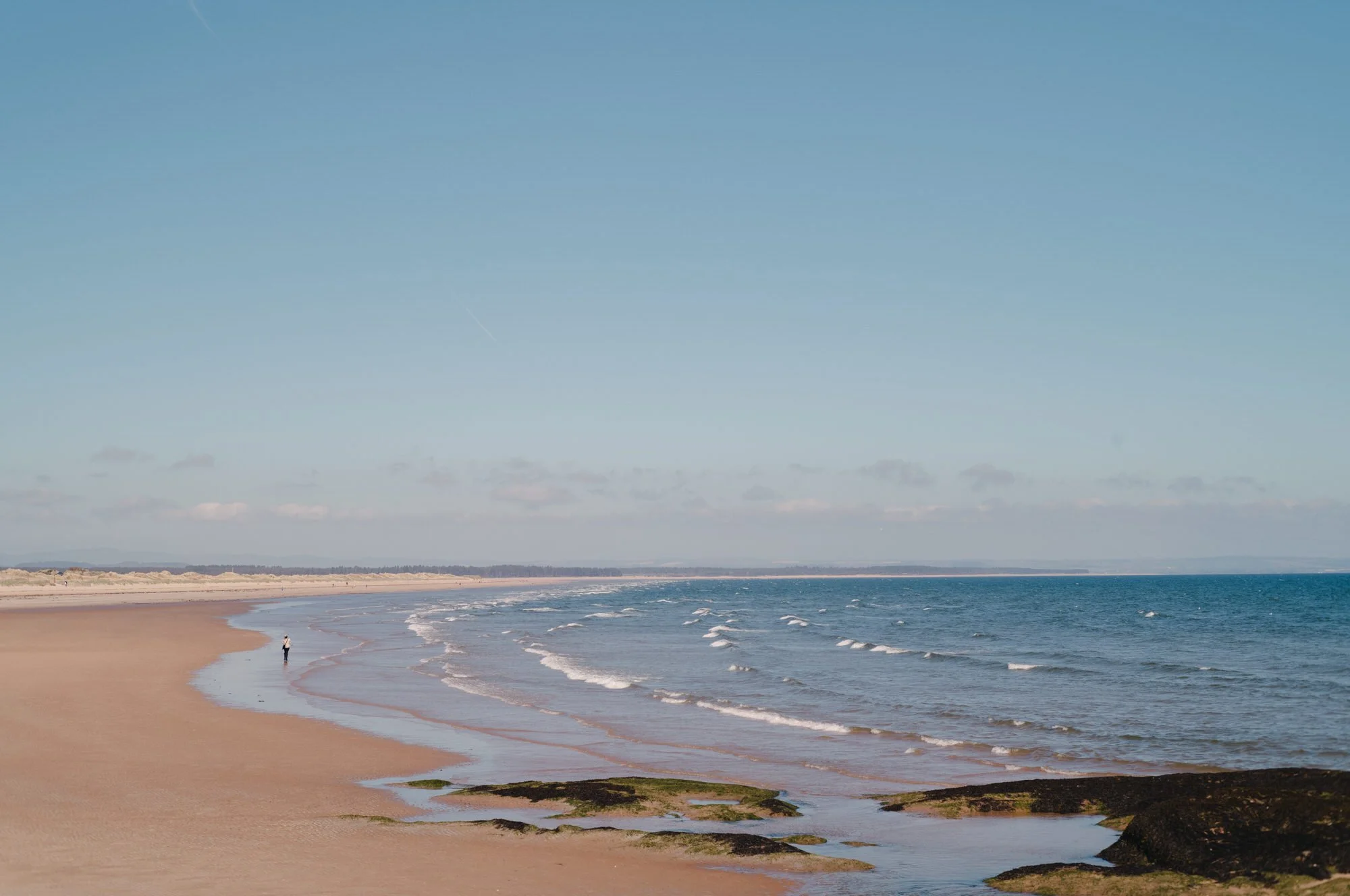 St Andrews beach photographed before Hazel and Ally’s wedding ceremony
