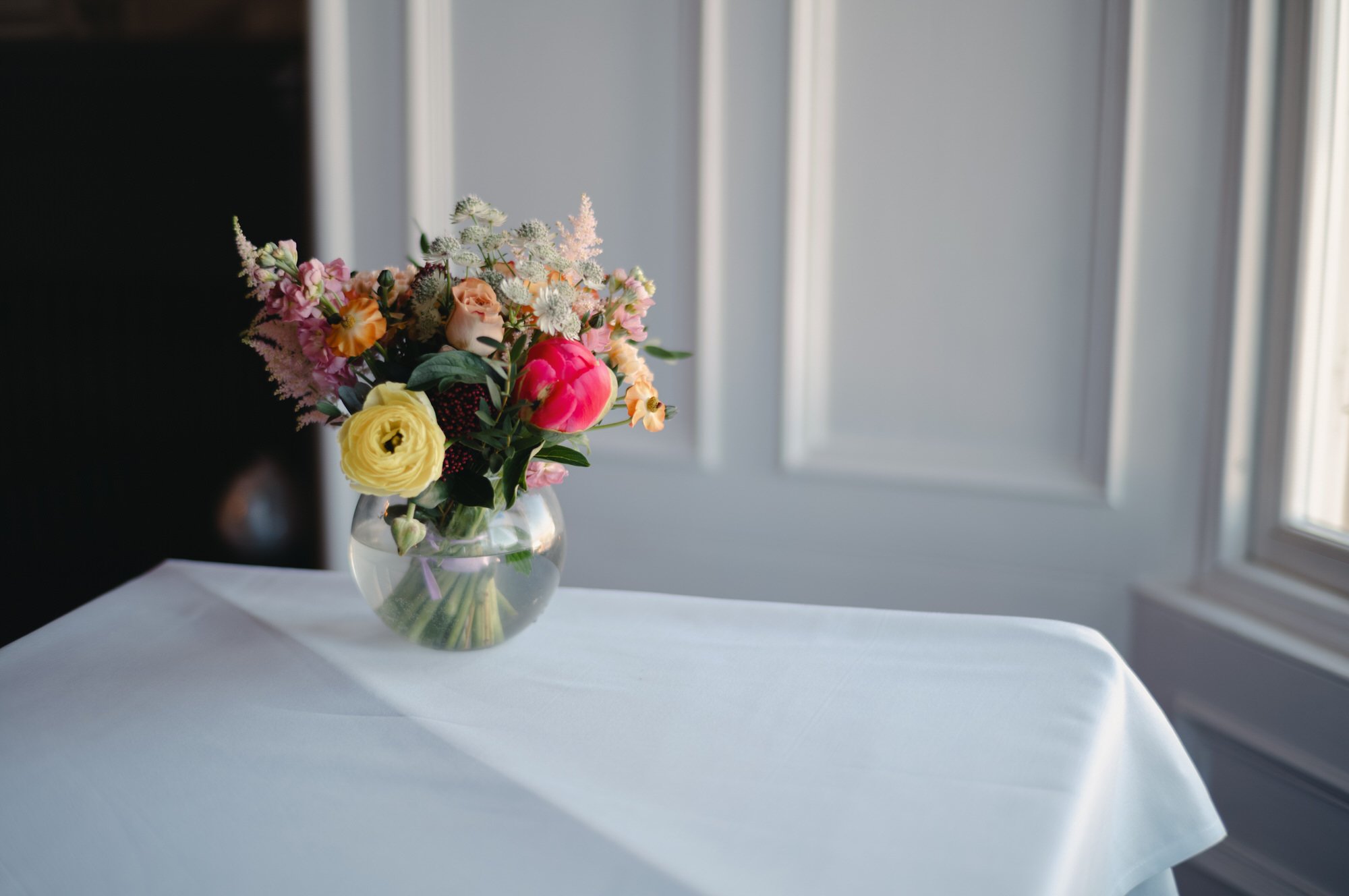Wedding flowers by Victoria Bloom at Hotel du Vin St Andrews