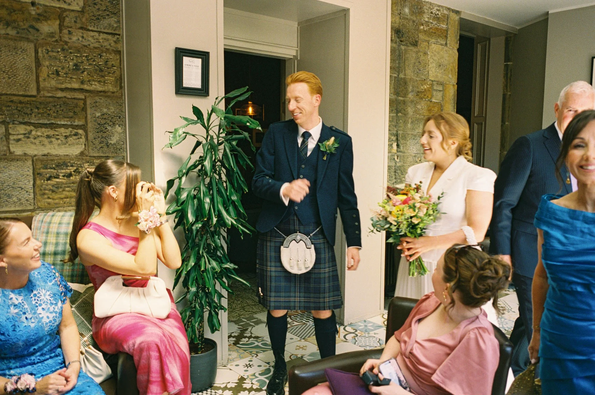 Guests seated for an intimate wedding ceremony at Hotel du Vin St Andrews