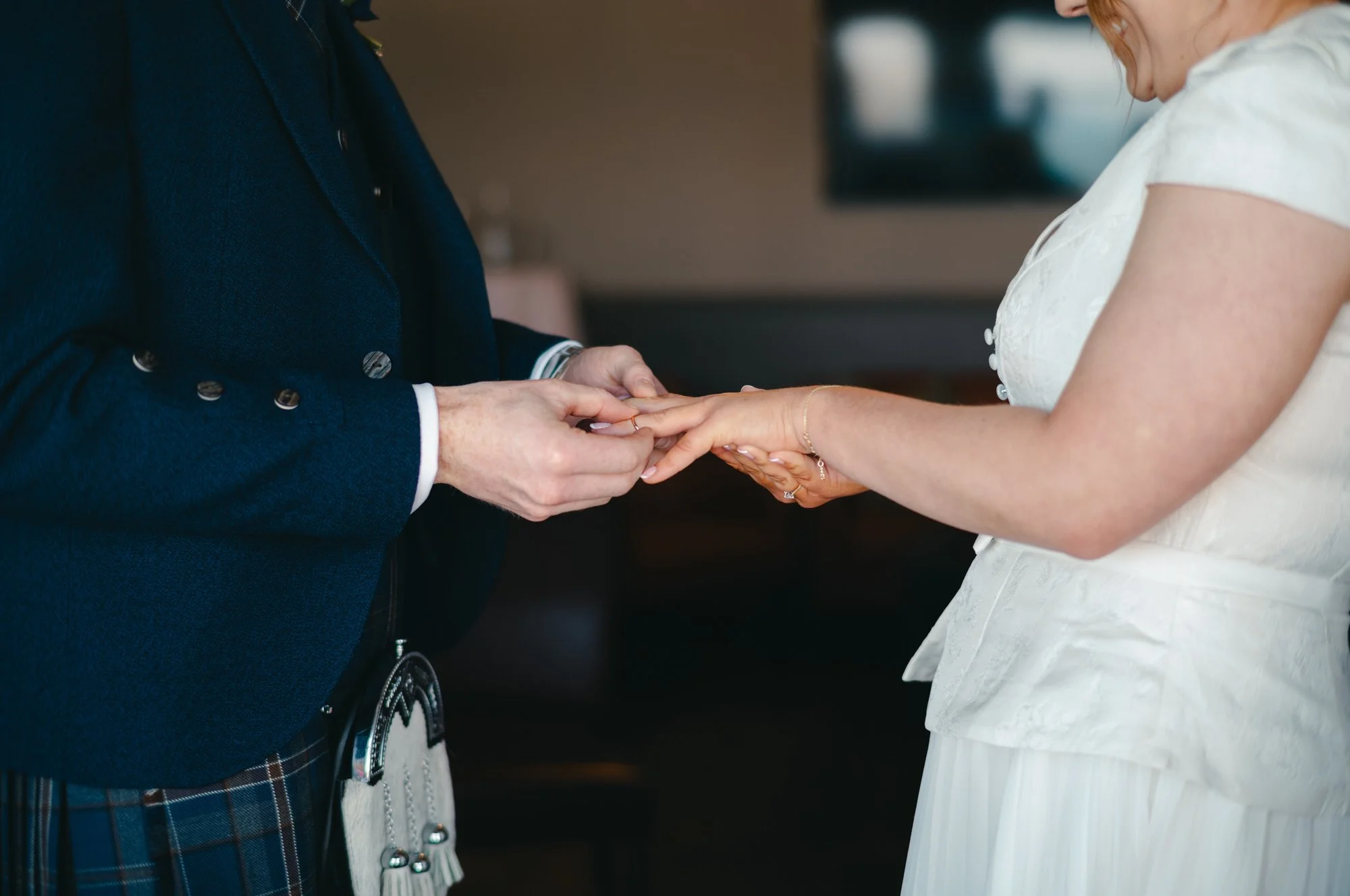 Hazel and her family preparing for the intimate St Andrews ceremony