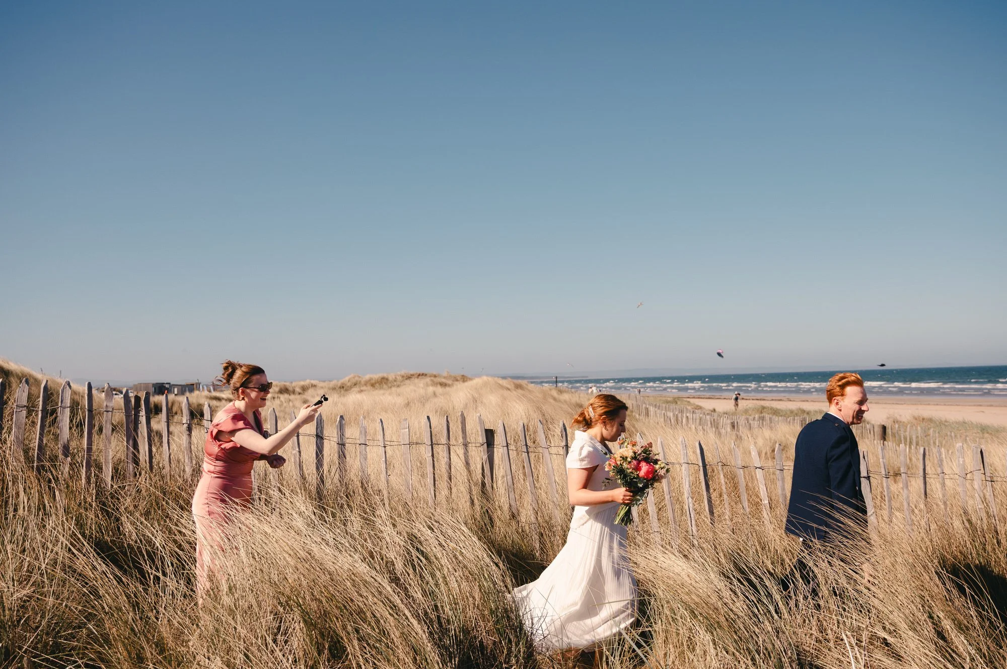 Candid ceremony moment photographed on film at Hotel du Vin St Andrews