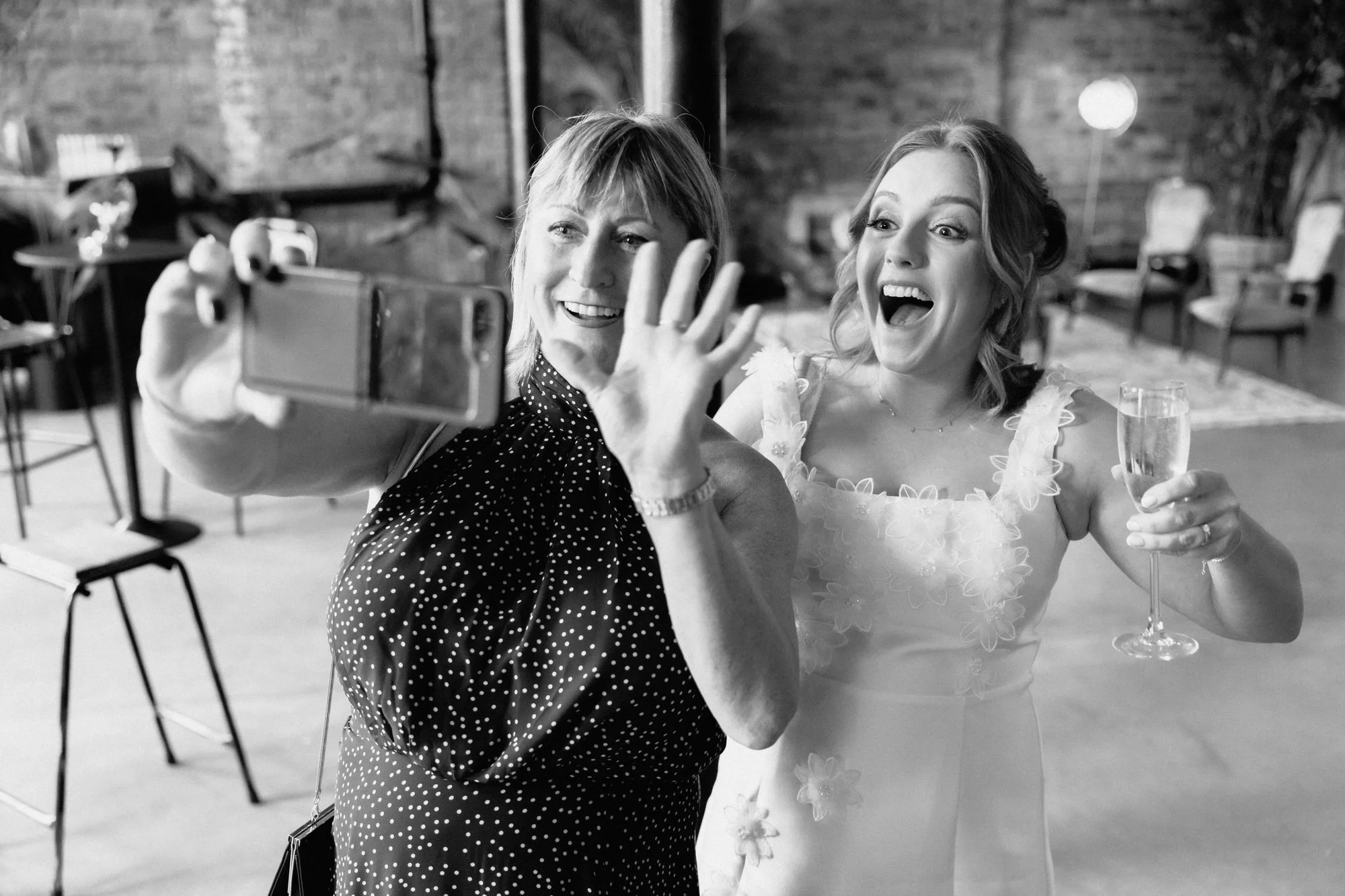 Family helping Hazel prepare for the second wedding day in Glasgow