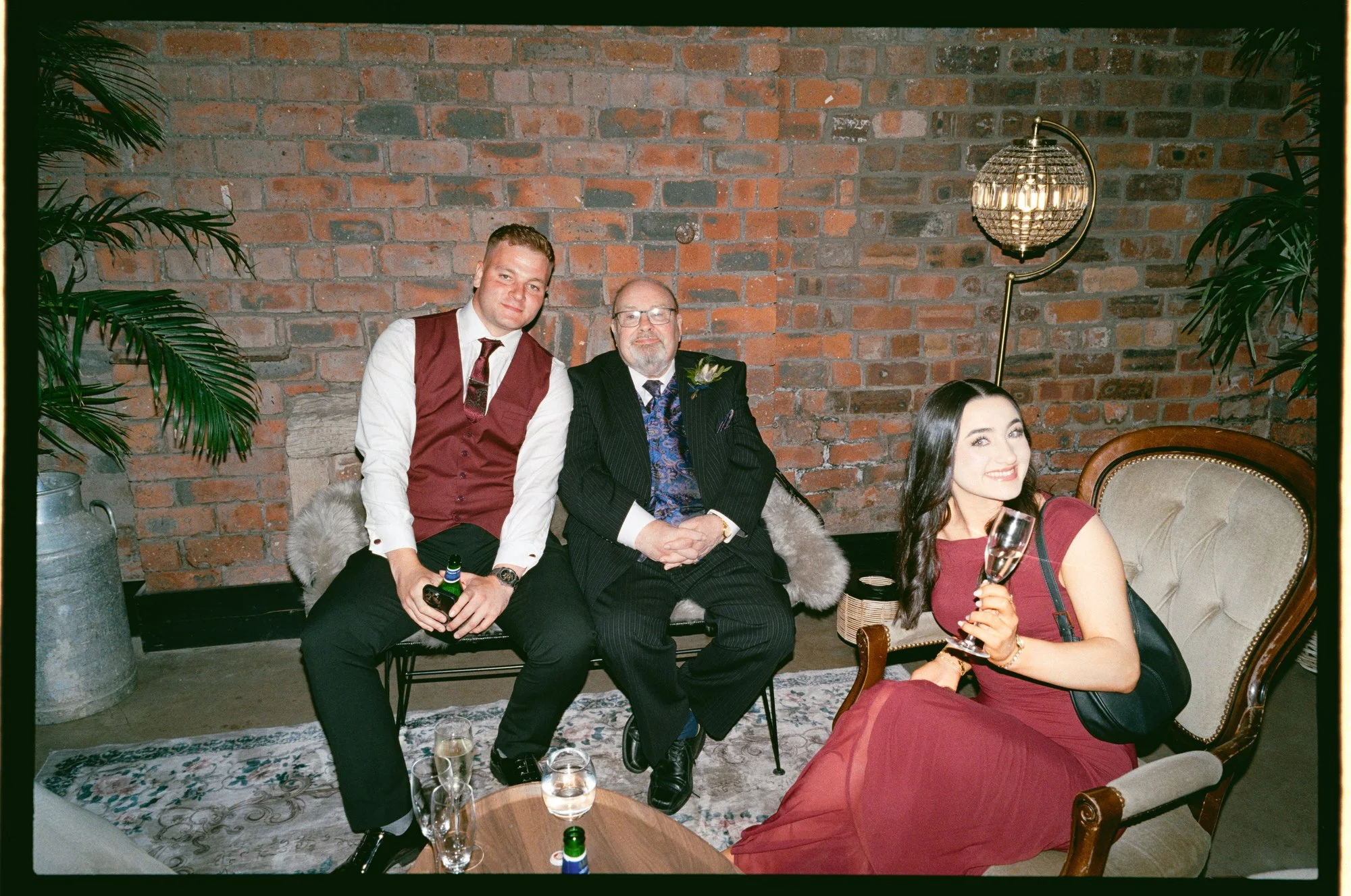 Candid drinks reception photograph at The Engine Works