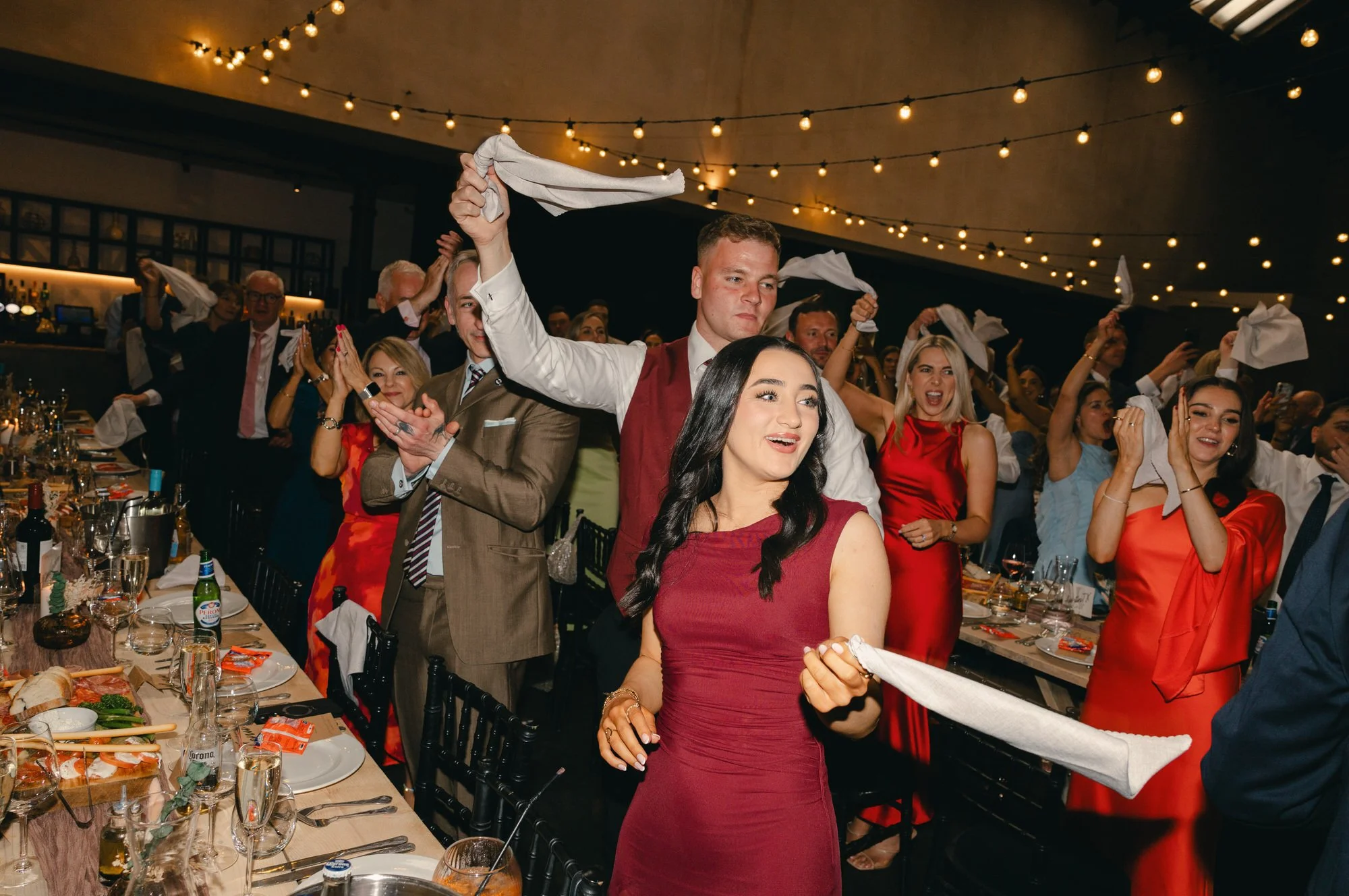 Industrial wedding details inside The Engine Works Glasgow