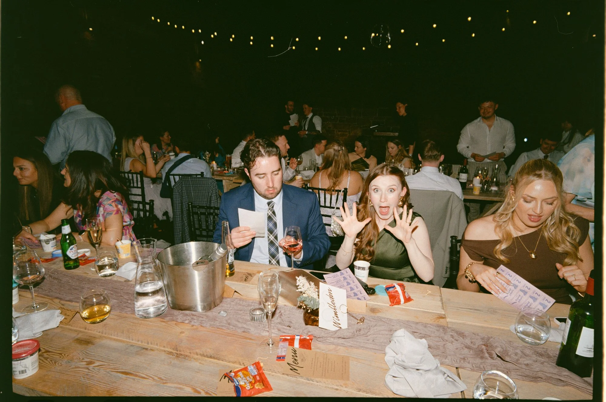 Joyful candid moment during Hazel and Ally’s Engine Works celebration