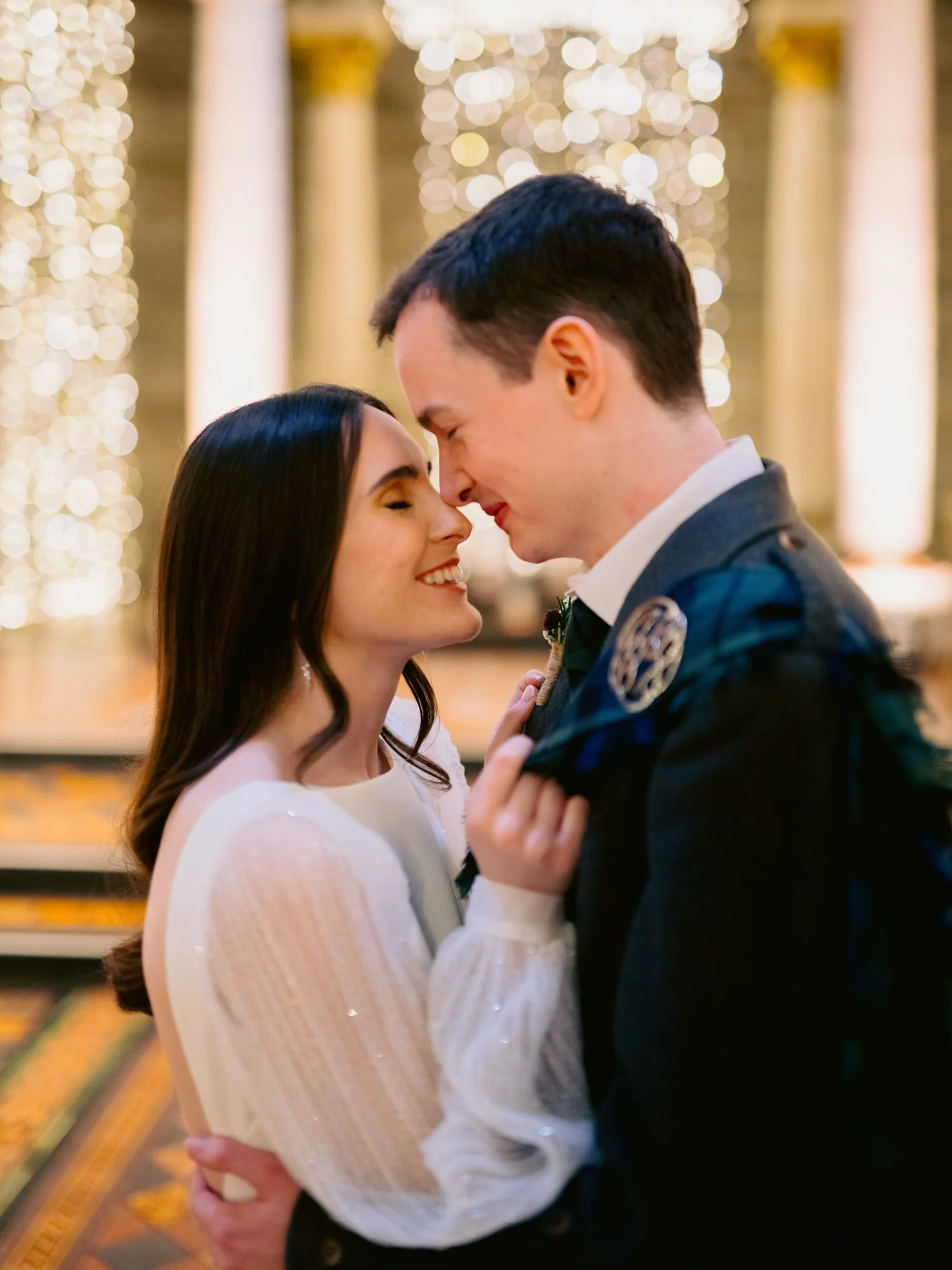 Close-up portrait of Nicola and Fraser together