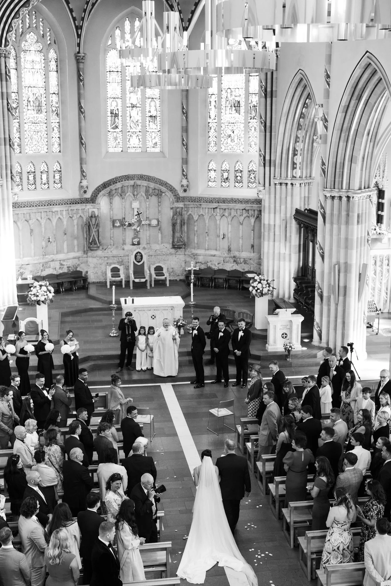 Guests gathered for the wedding ceremony in St Andrew’s Cathedral