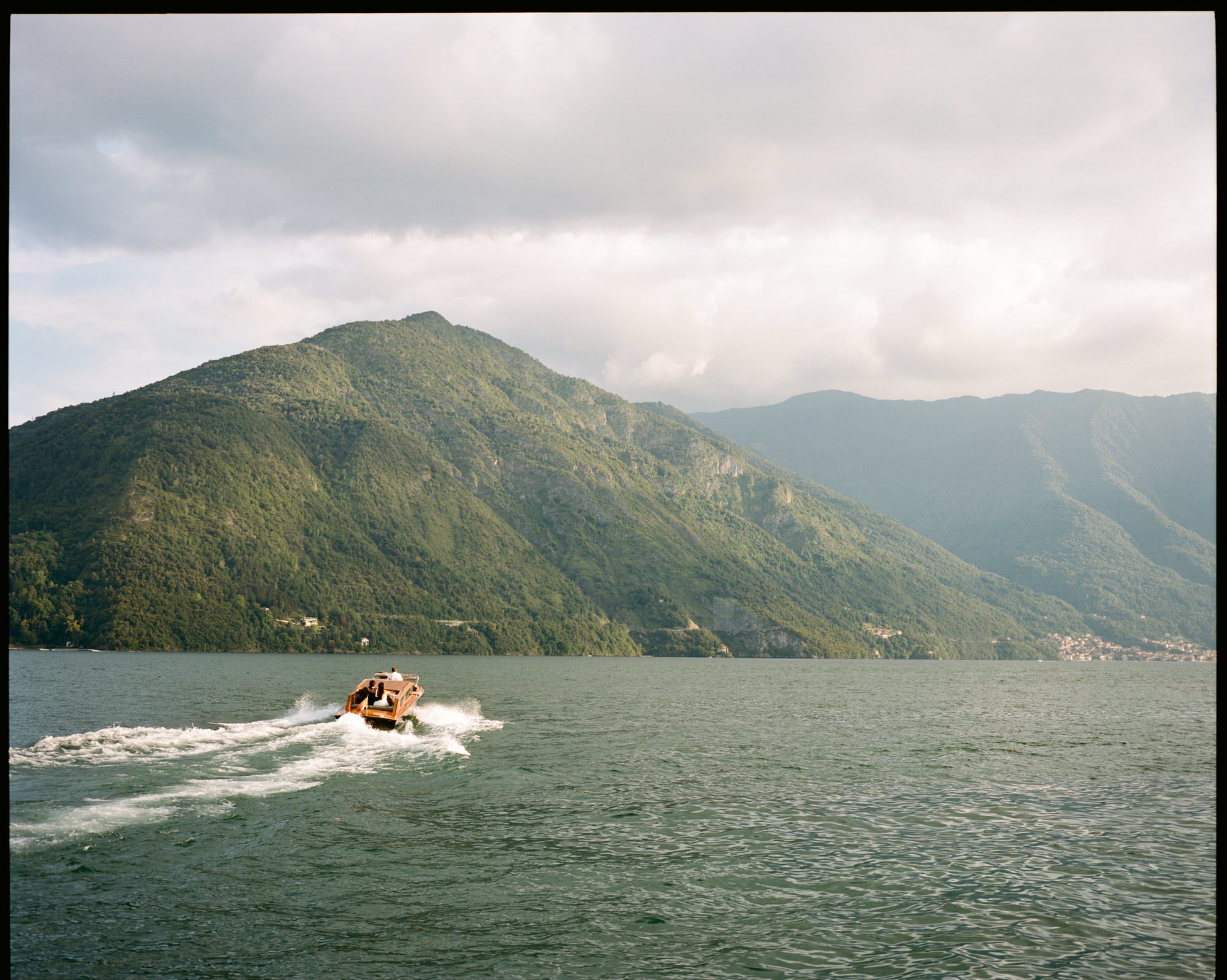 speed boat at lake Como