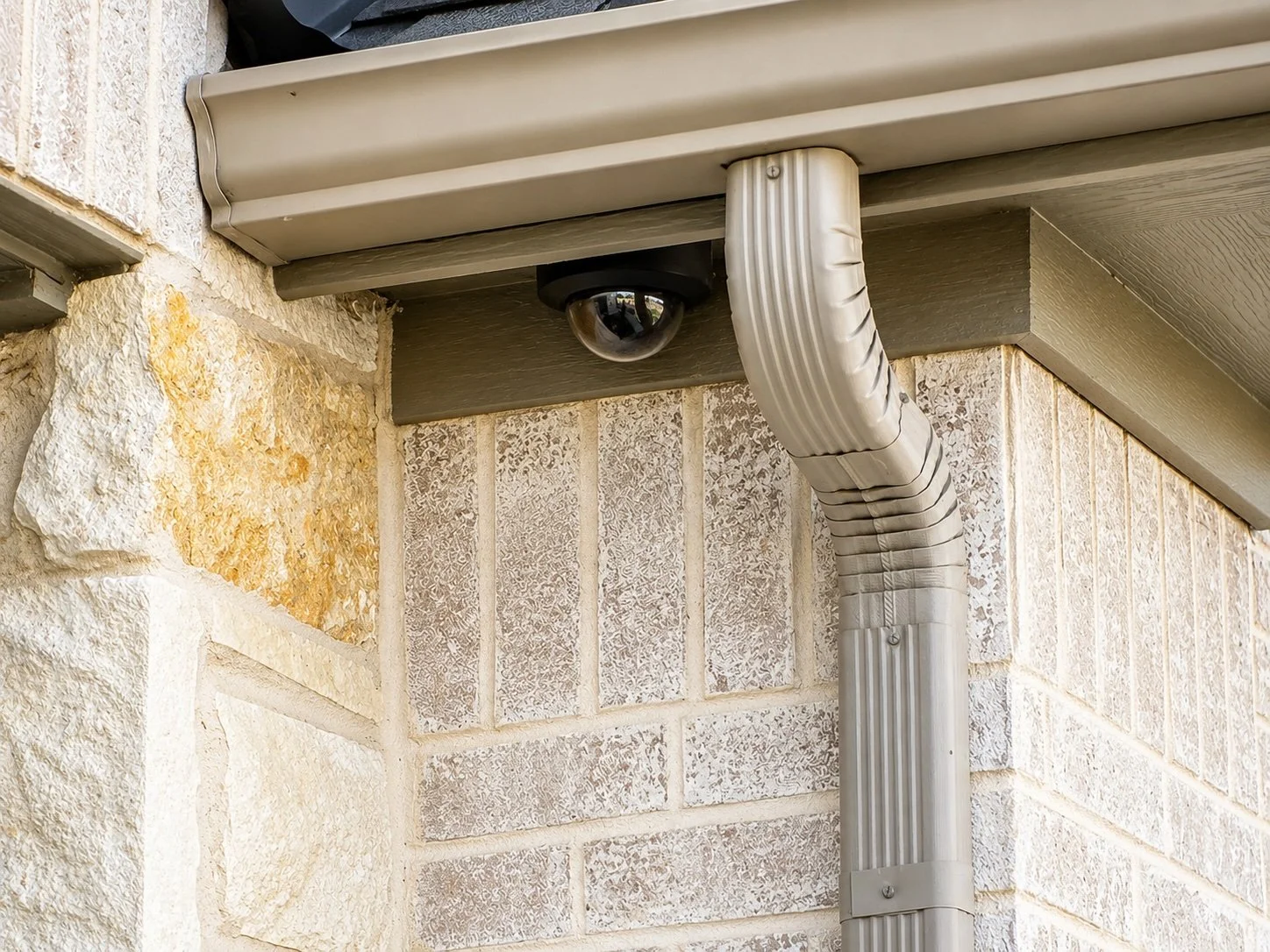 Vandal Proof Dome Camera mounted under the eave with AI technology and notifications