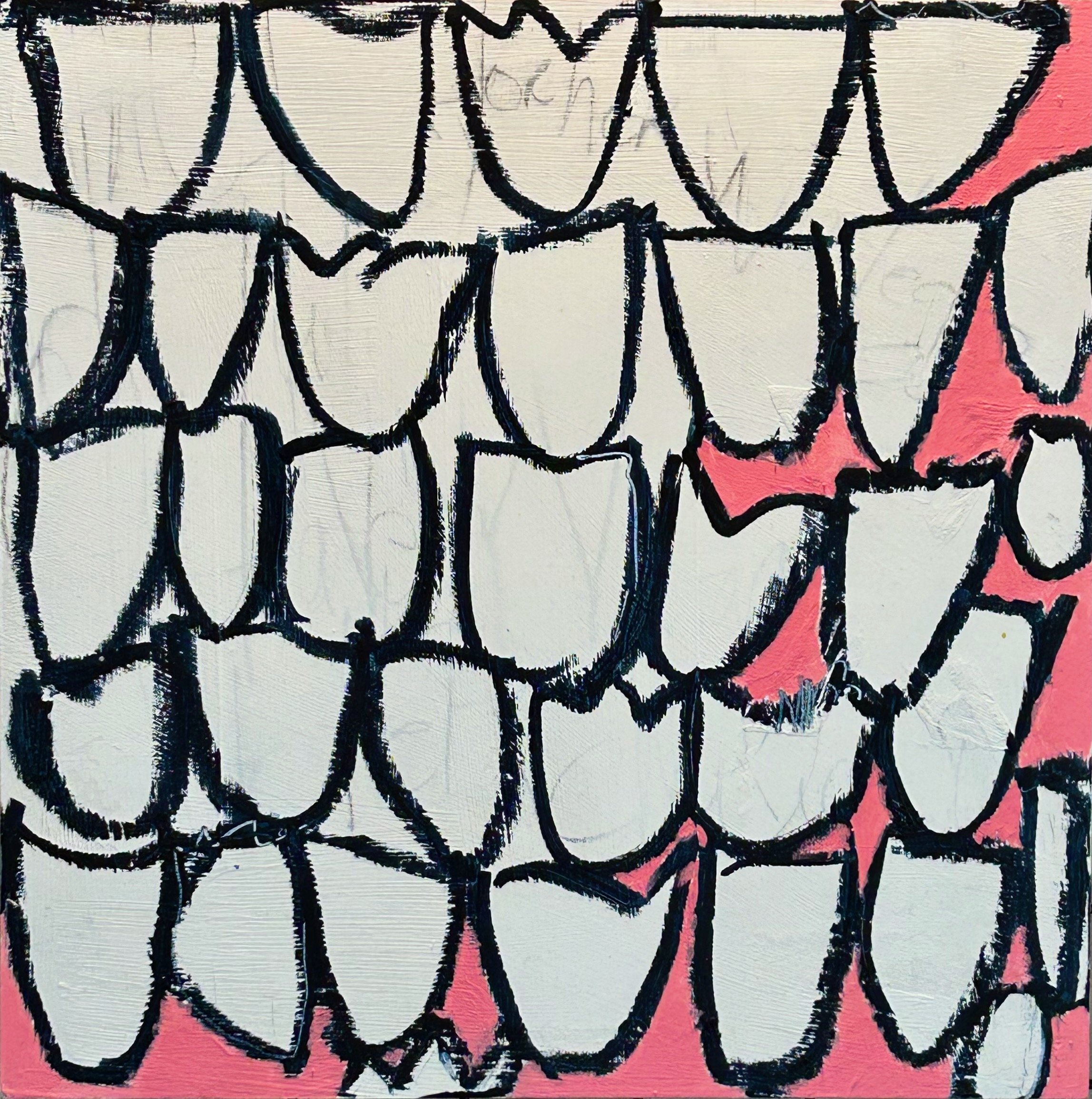 12x12 acrylic and oil stick on cradled wood panel