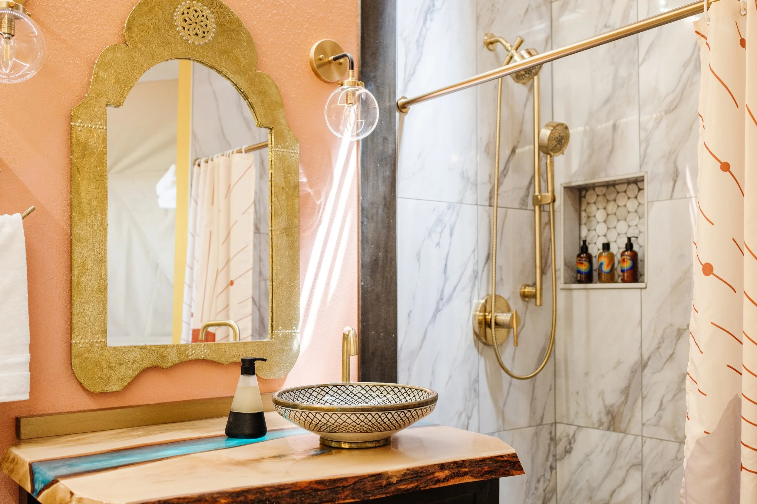 eclectic bathroom