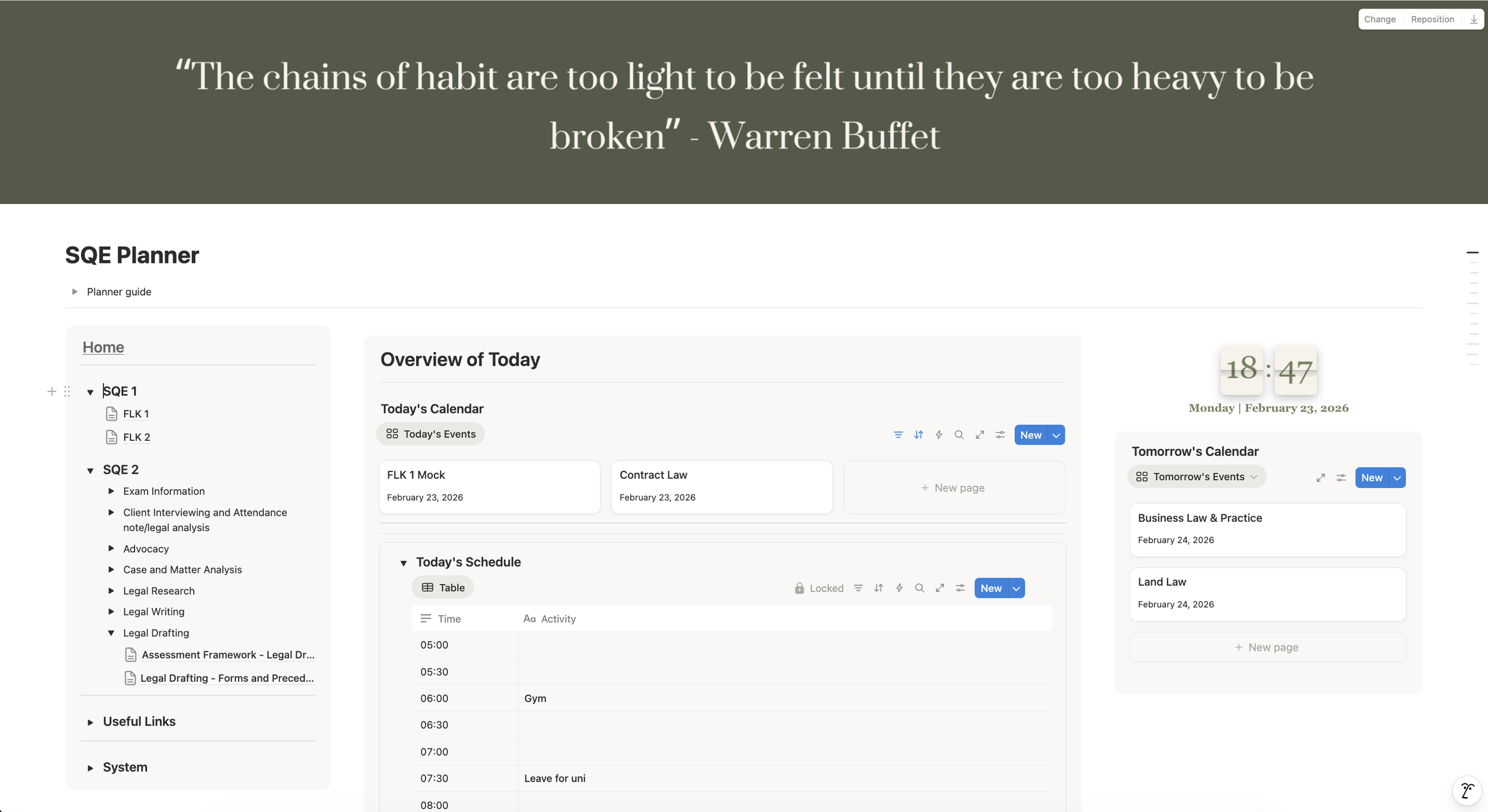 The Ultimate SQE Notion Planner
