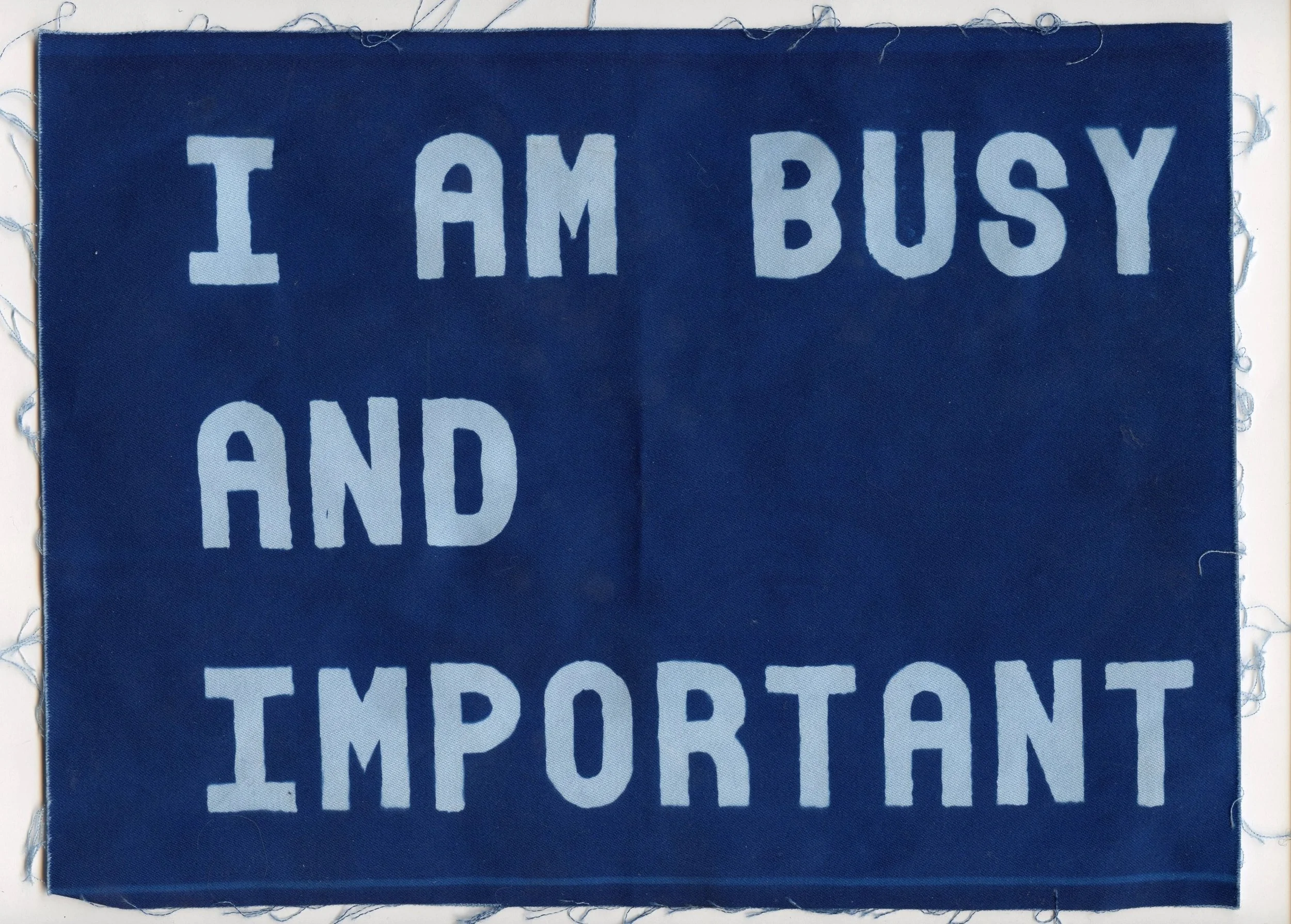 "Busy and Important" Cyanotype, 8"x10", 2026