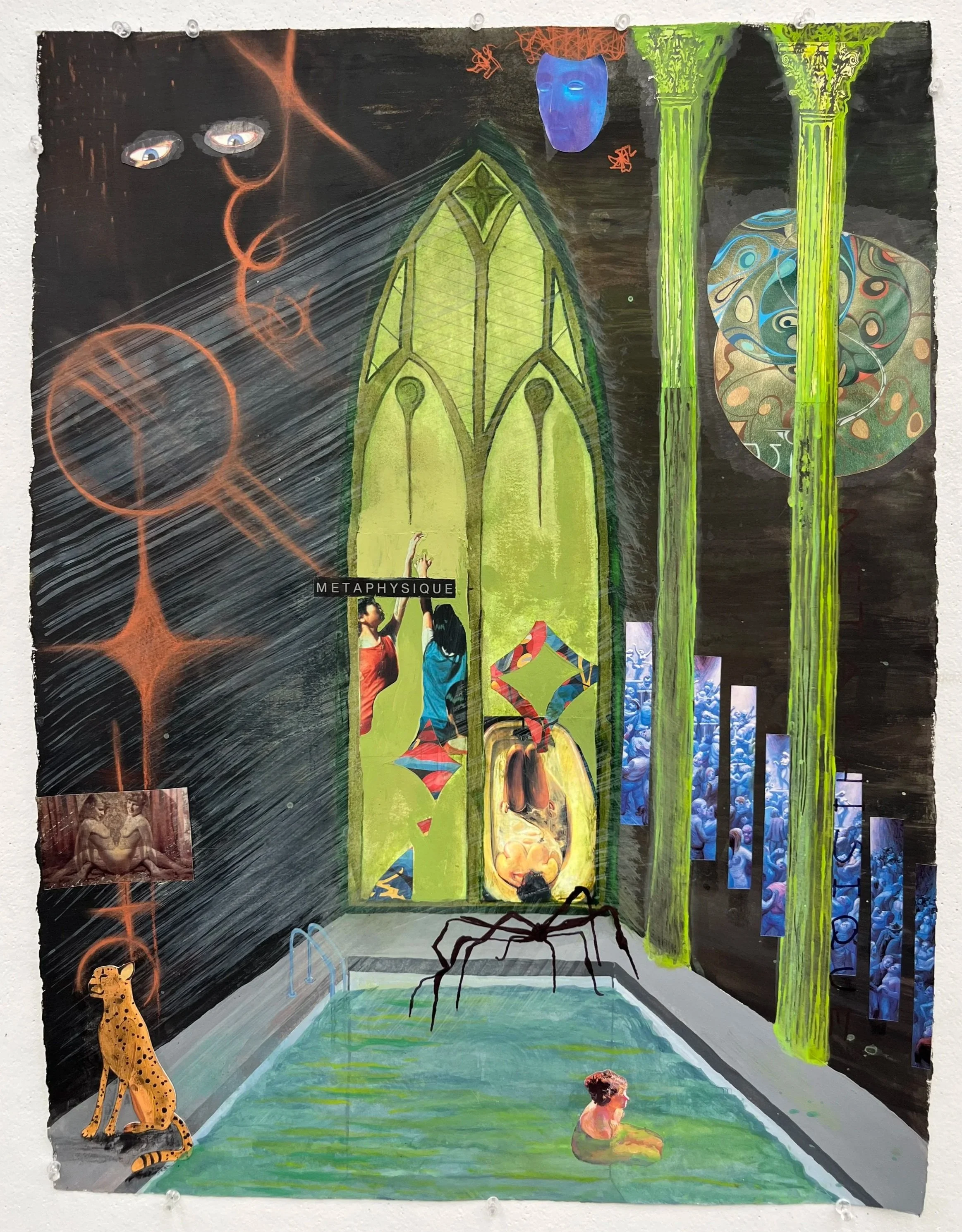 "Metaphysique" 
30” x 22.5”
Mixed Media Collage, 2024