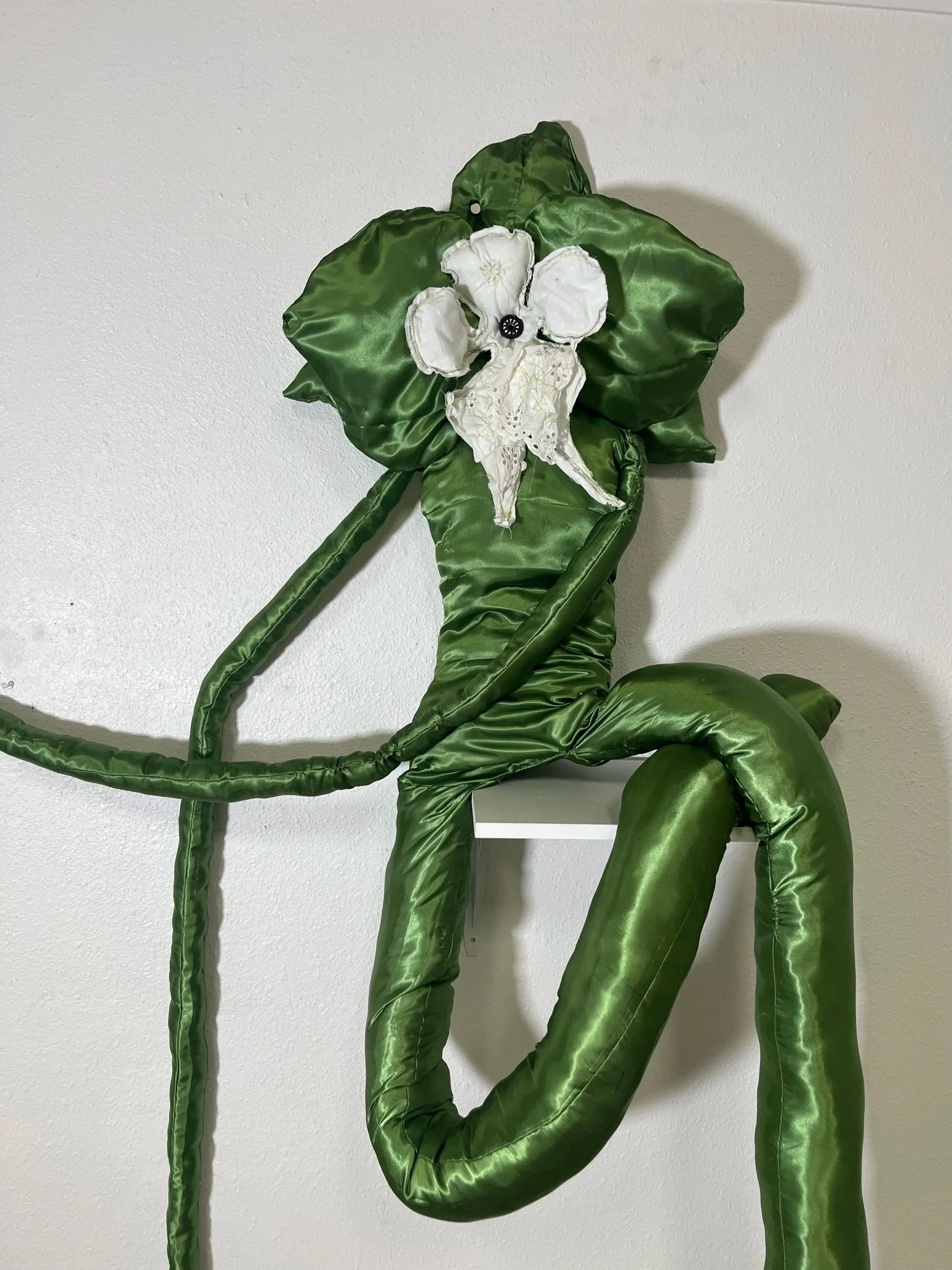 "Tangled Orchid"
84” x 23” x 6”,
Soft Sculpture, 
2025