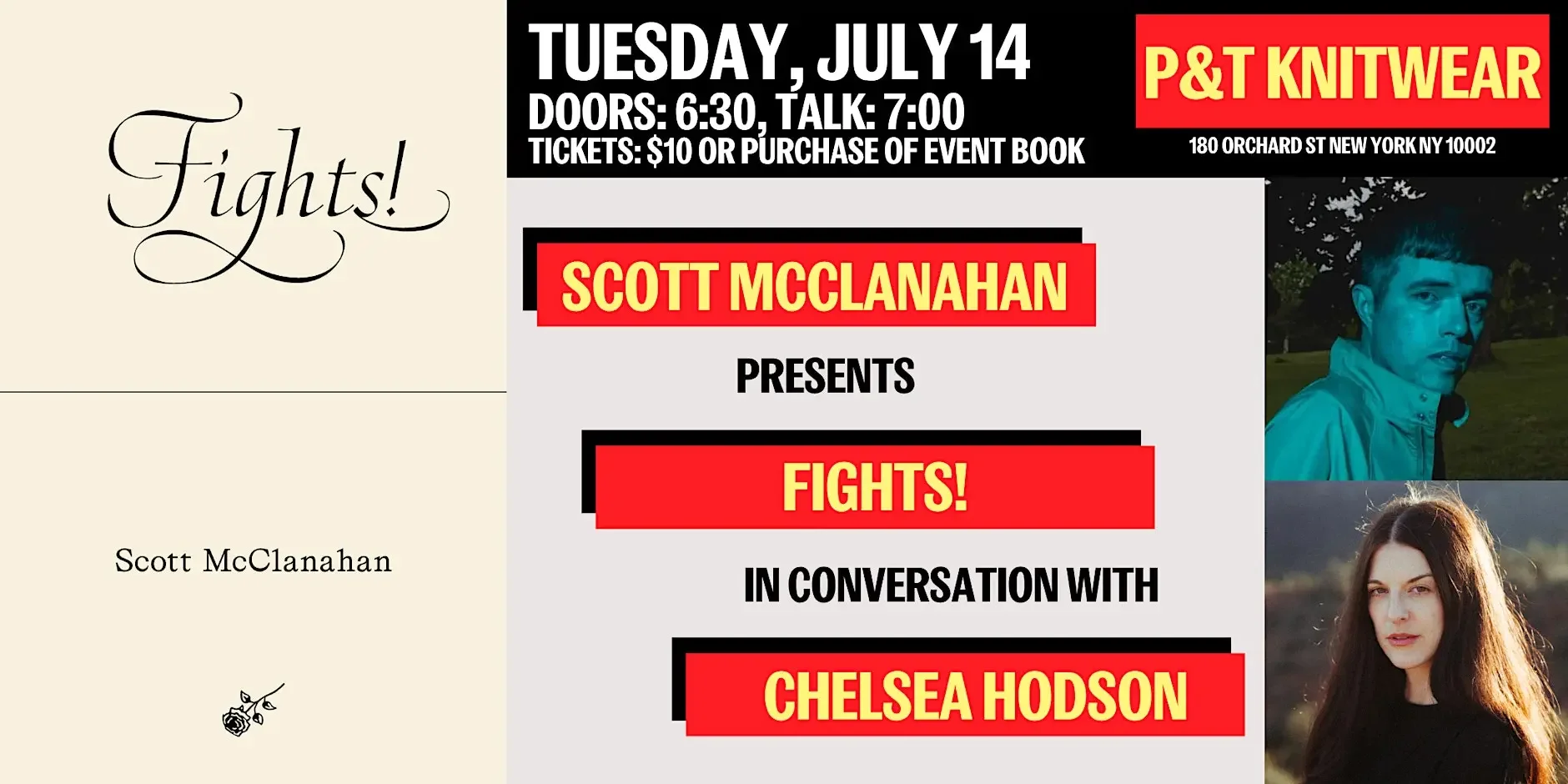 Scott McClanahan presents Fights!, with Chelsea Hodson