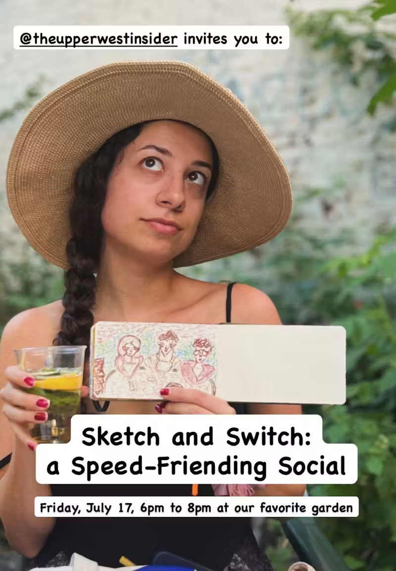 Sketch and Switch: a Speed-Friending Social in the garden 🪴