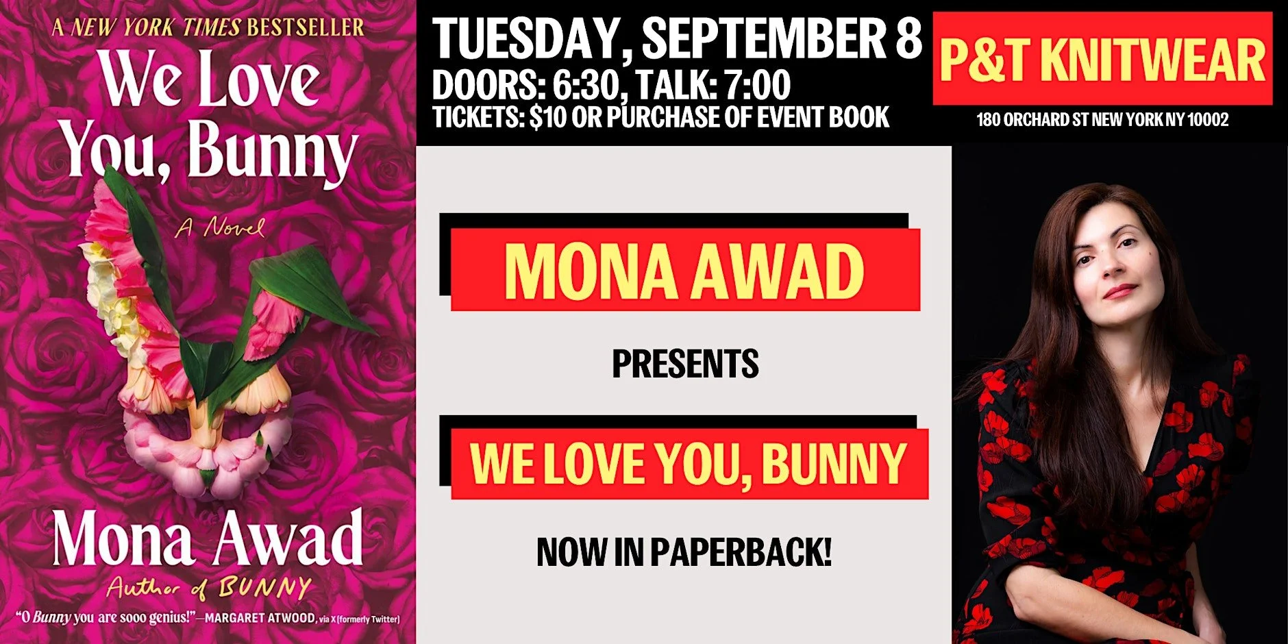 Mona Awad presents We Love You, Bunny