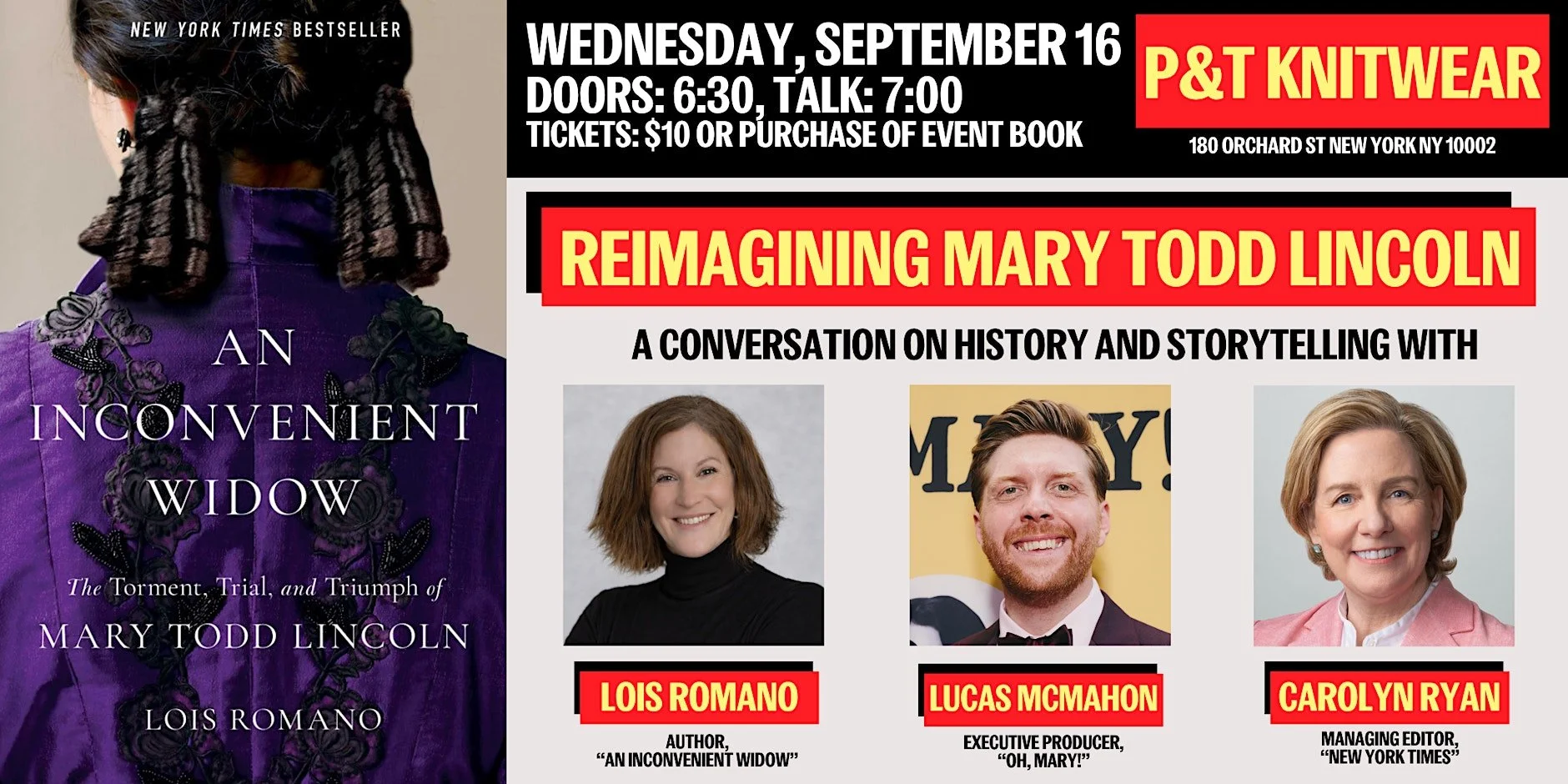 Reimagining Mary Todd Lincoln w/ Lois Romano, Lucas McMahon & Carolyn Ryan