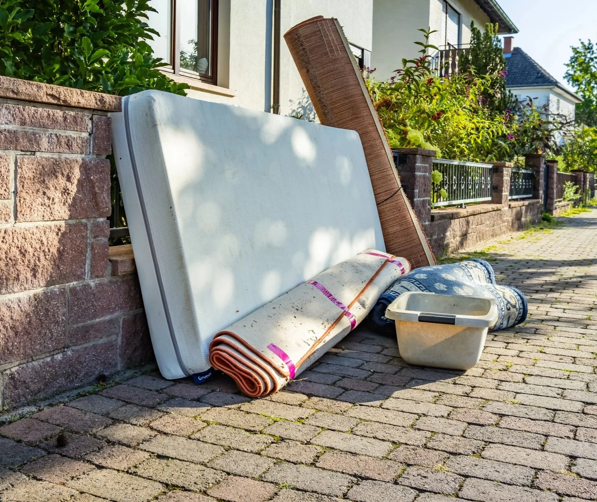 Bulk waste pickup including mattress and large items at a San Antonio apartment community
