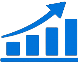 AI inventory and revenue monitoring icon