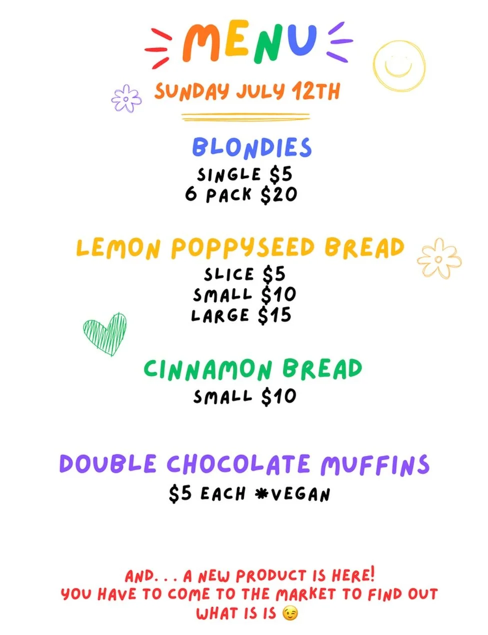 Tomorrow&rsquo;s menu for @easthamptonmarket 10am-2pm❤️🥰
.
.
.
Curious about the new product? I&rsquo;ll give you a little hint:

I haven&rsquo;t eaten the original version of this treat in YEARS since it contains A LOT of corn syrup.

Vegan&rsquo;s