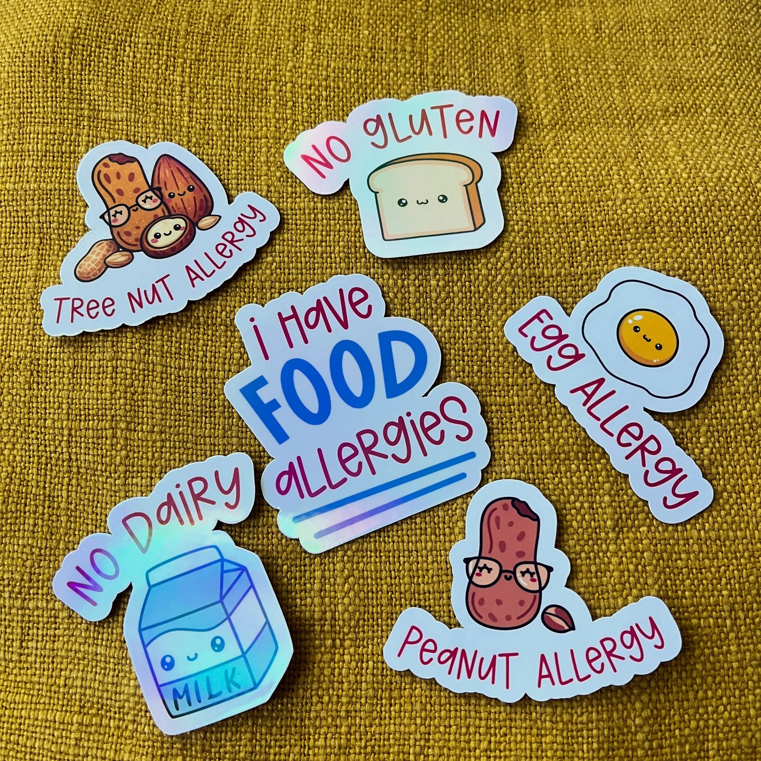 The new stickers were a hit last week so I added a few more to the roster for farmers markets! Great for your reusable water bottle, journal, or kids lunchboxes 🥰 #glutenfree #vegan #foodallergies #dairyfree