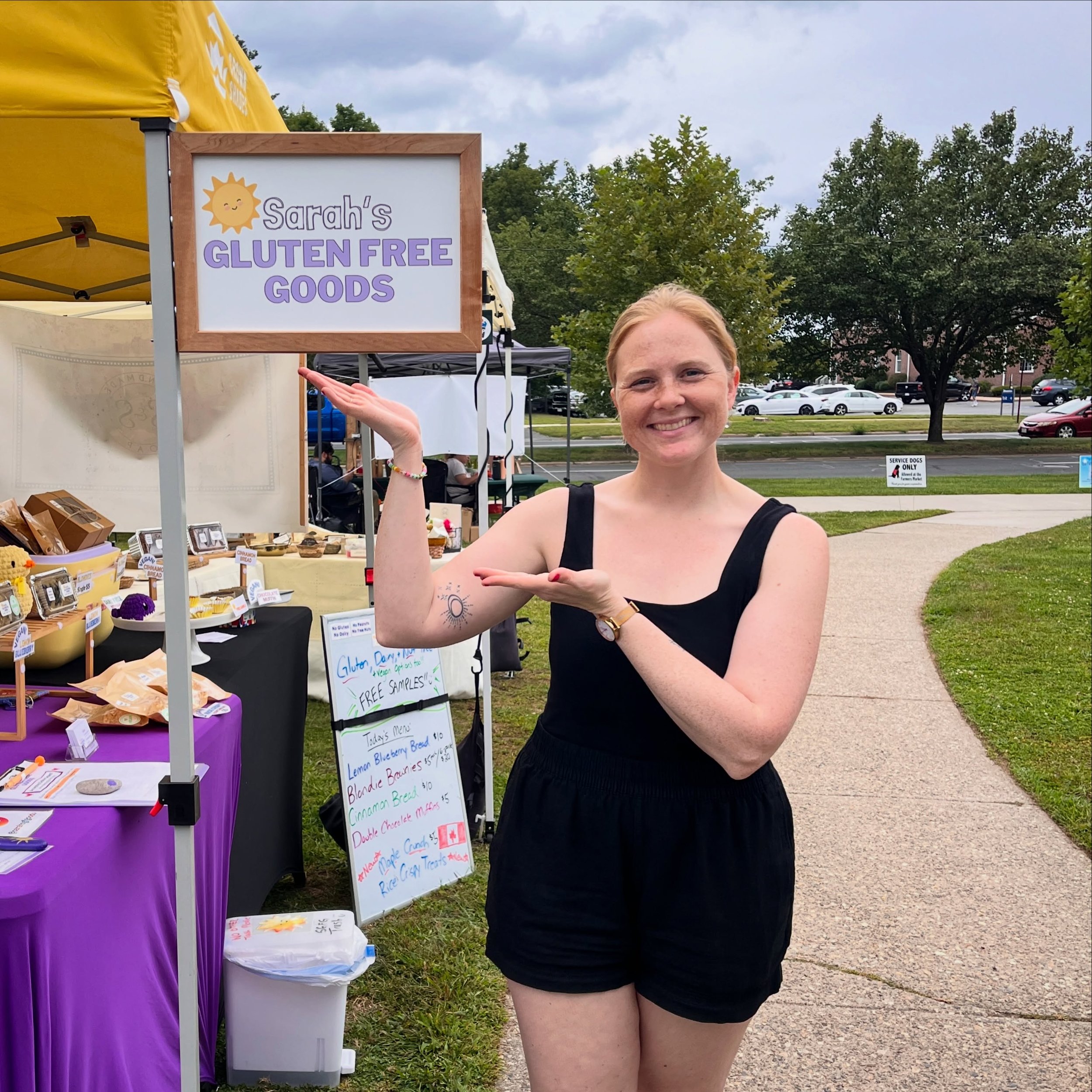 Big thank you to my dad for making this neato burrito sign for my farmers market tent! It&rsquo;s so cute 🥰💛 #farmersmarkets #glutenfree #massachusetts #shoplocal #dairyfree