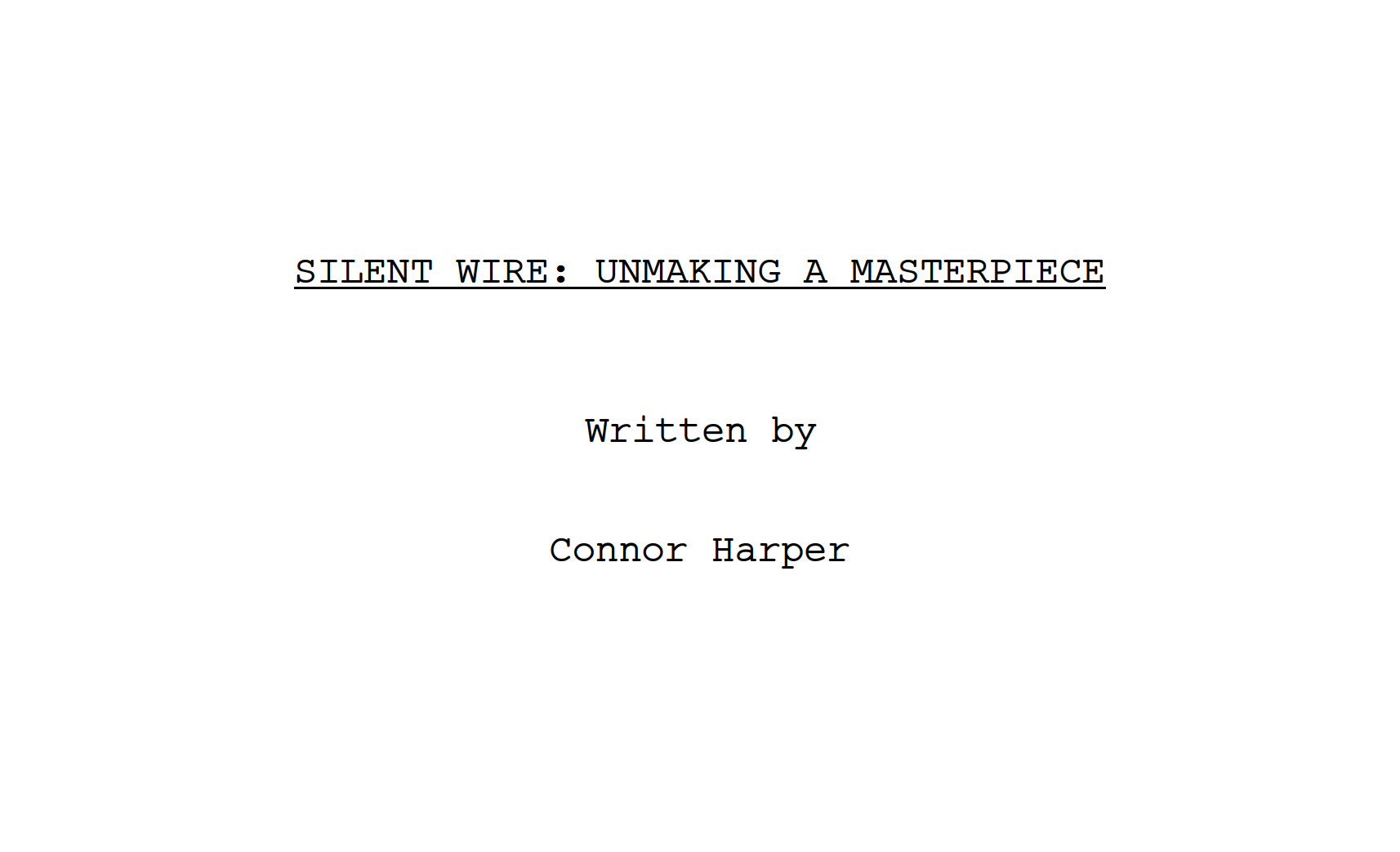 SILENT WIRE -- Coming Soon