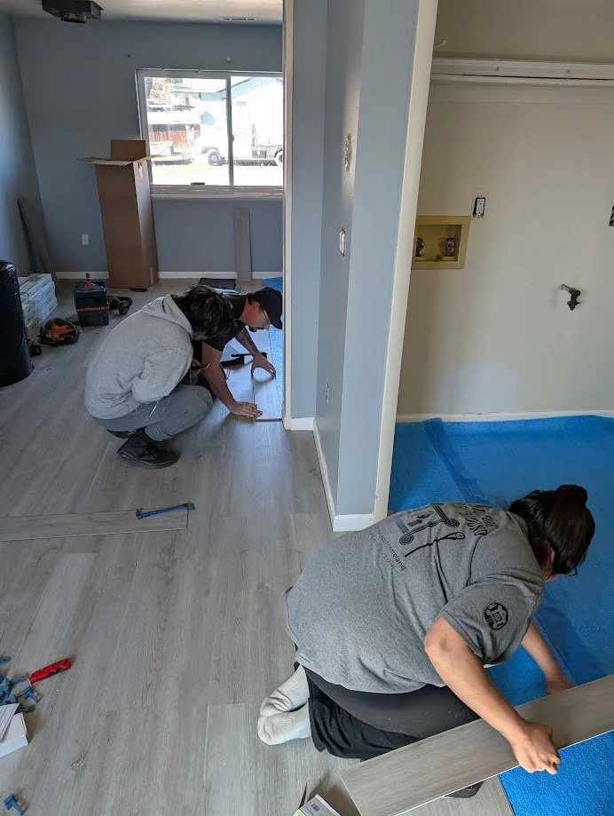 installing flooring