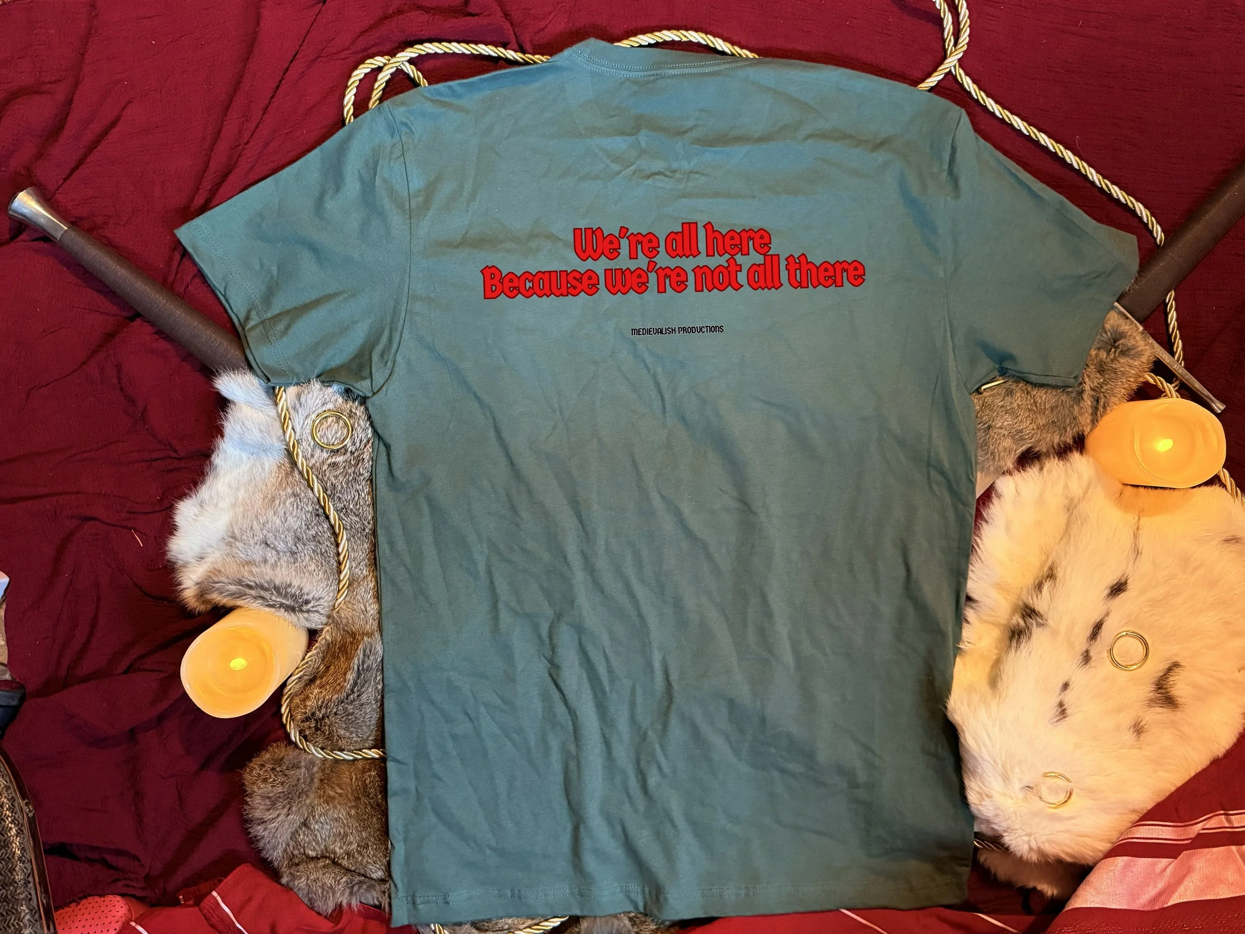 'We're All Here' Medieval-ish Men's Tee