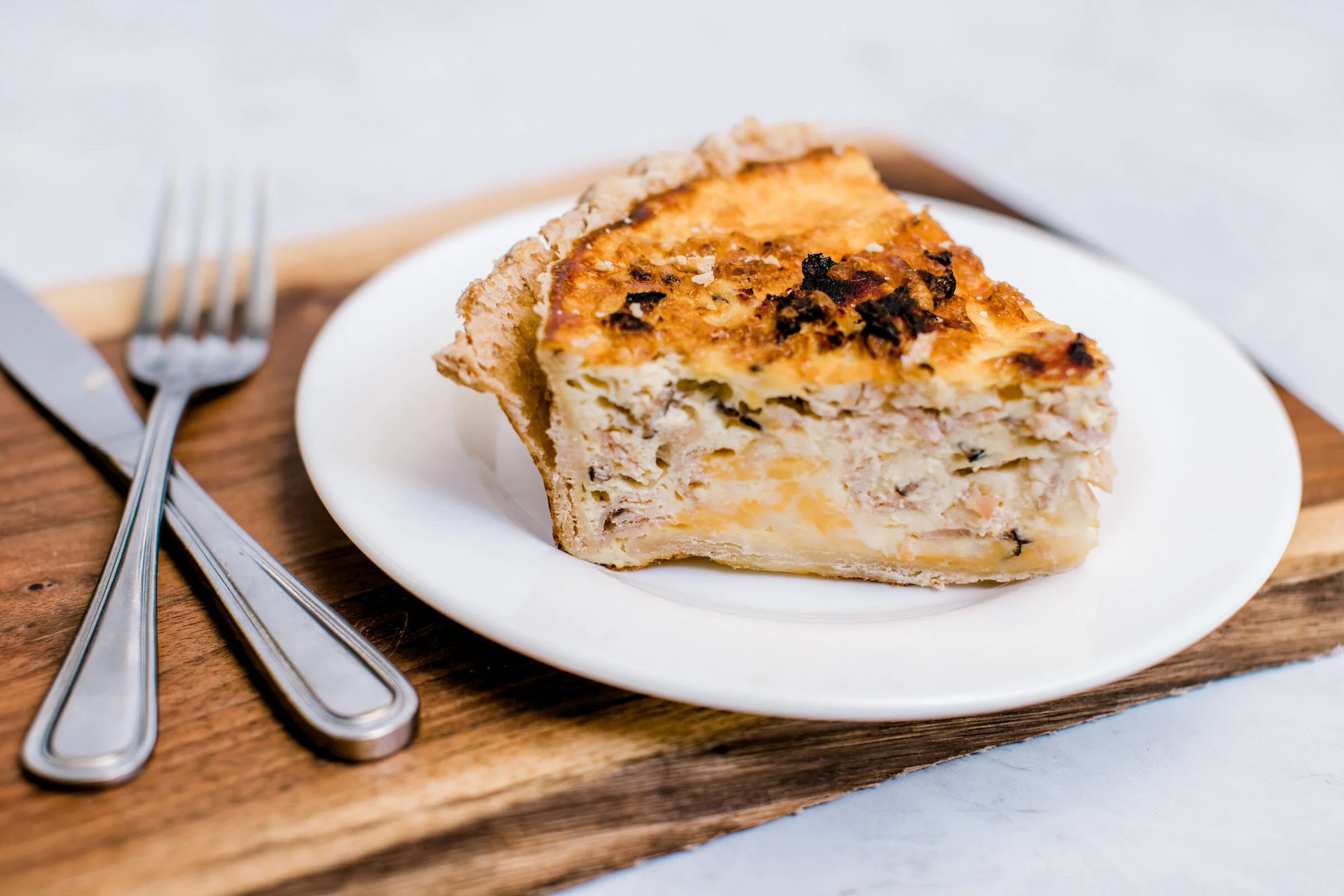 Ham and Cheddar Quiche