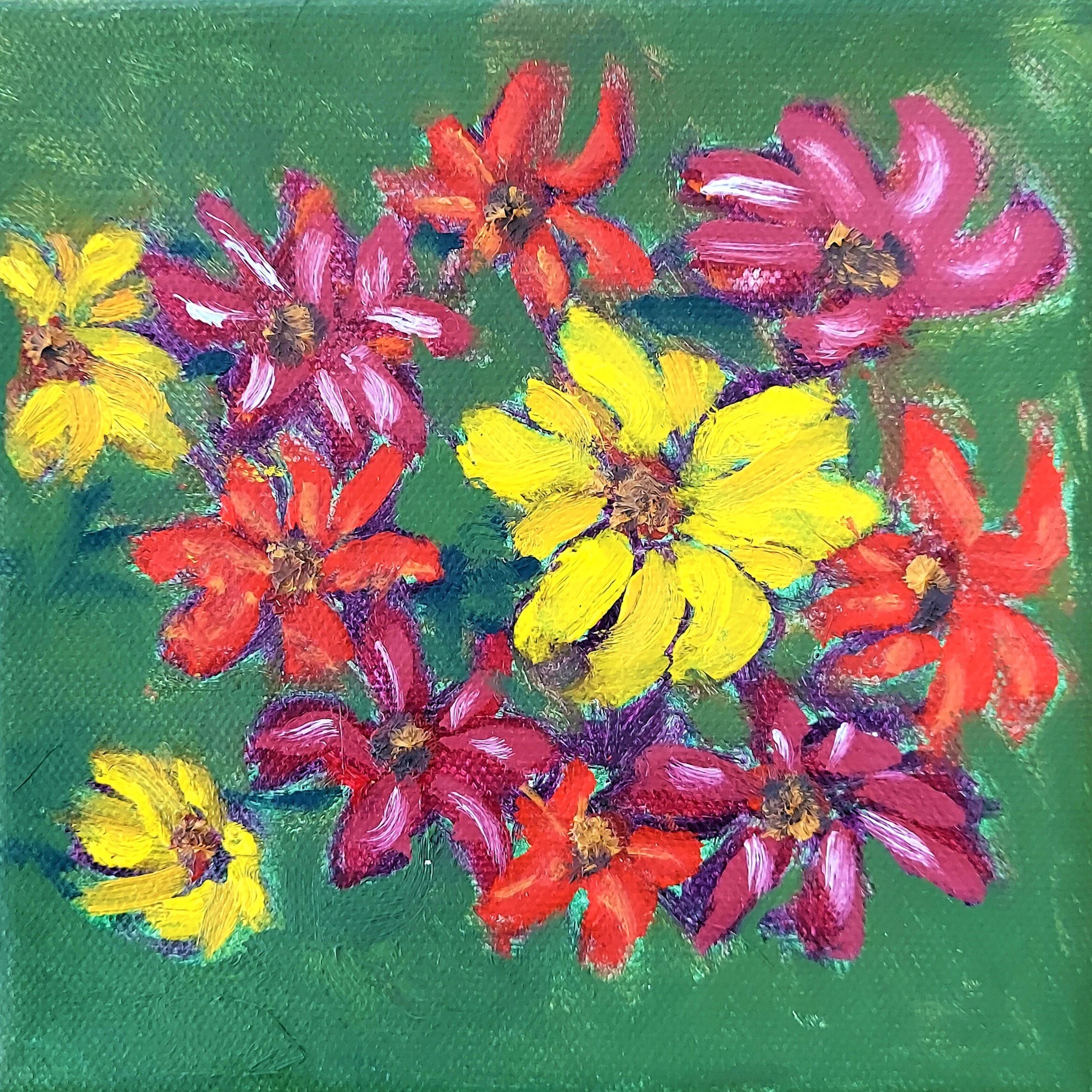 Dr. Ken Kant, artist (6” x 6” tiny canvas)