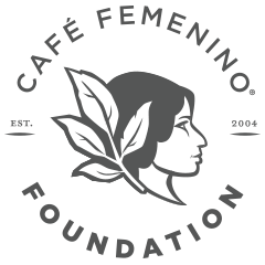 Café Femenino Organization logo: Female profile in gray