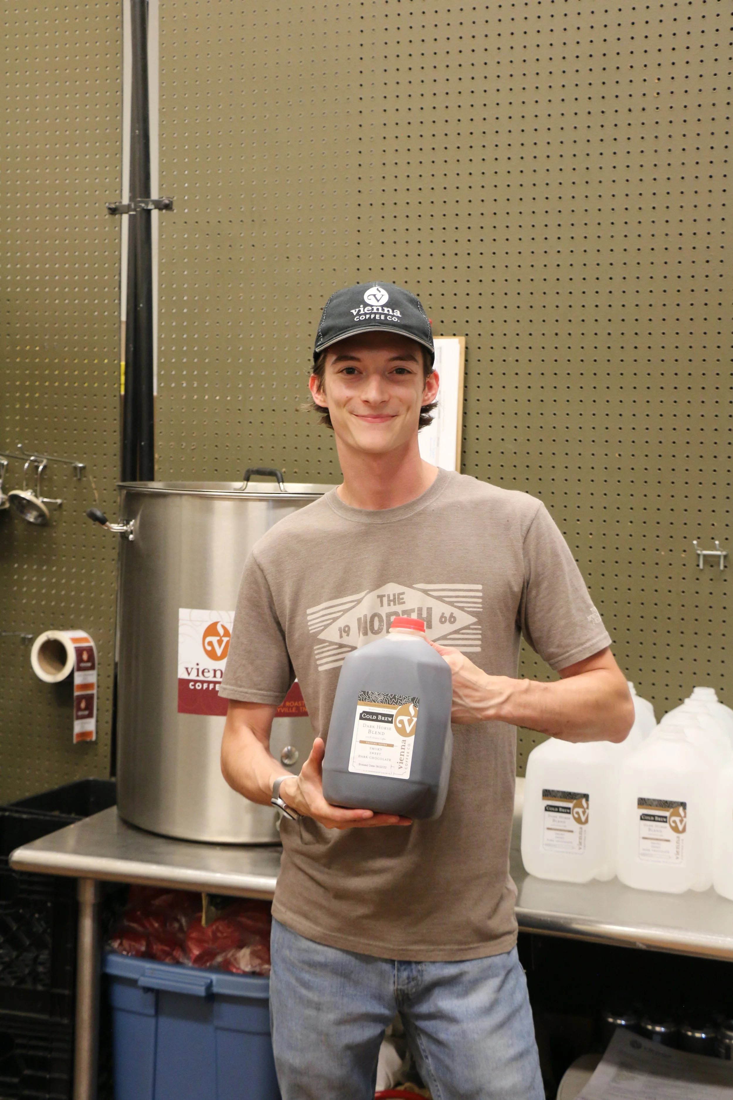 VCC's cold brew! Ready for the Coffee House. 