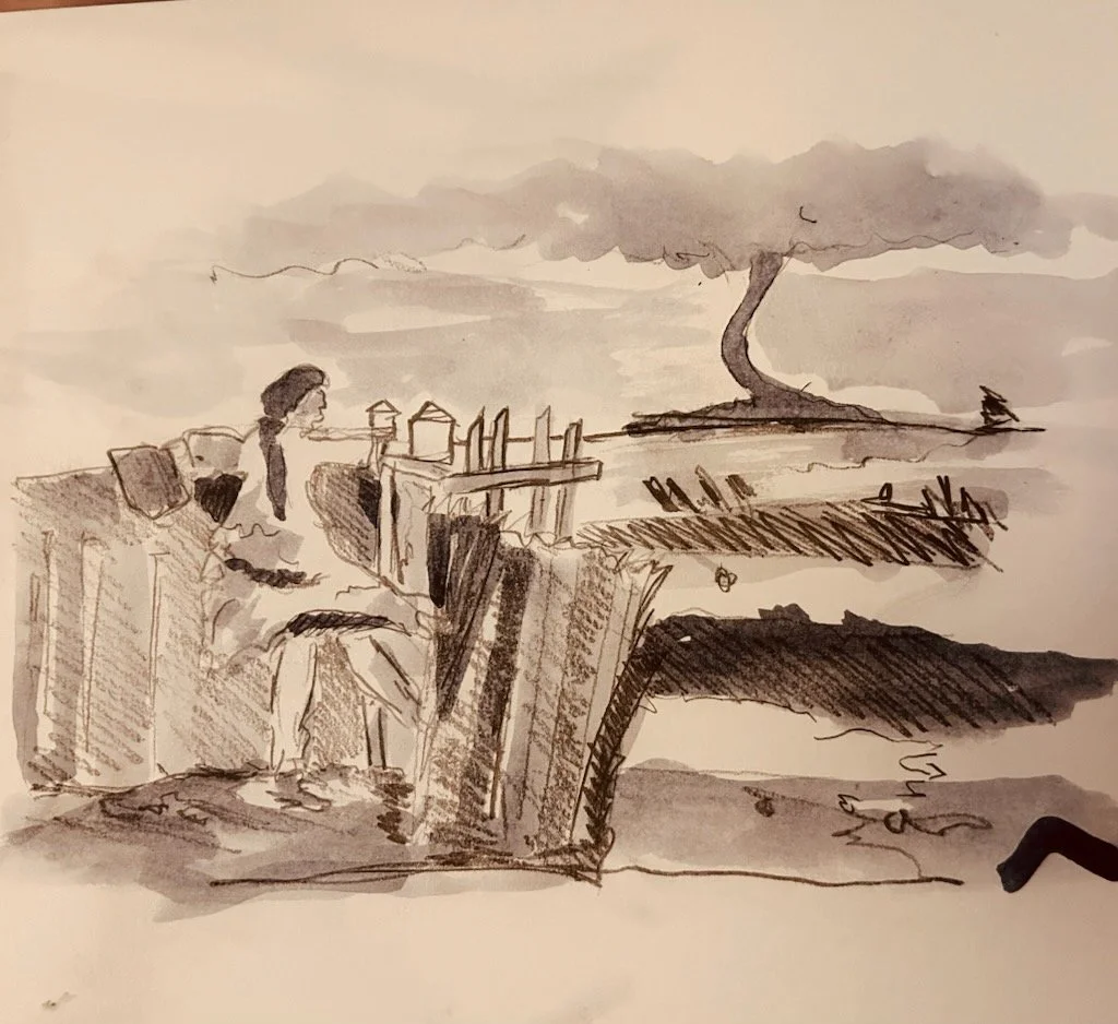 Running Home   Artist,  Juke Faulkner   Watercolor.jpg