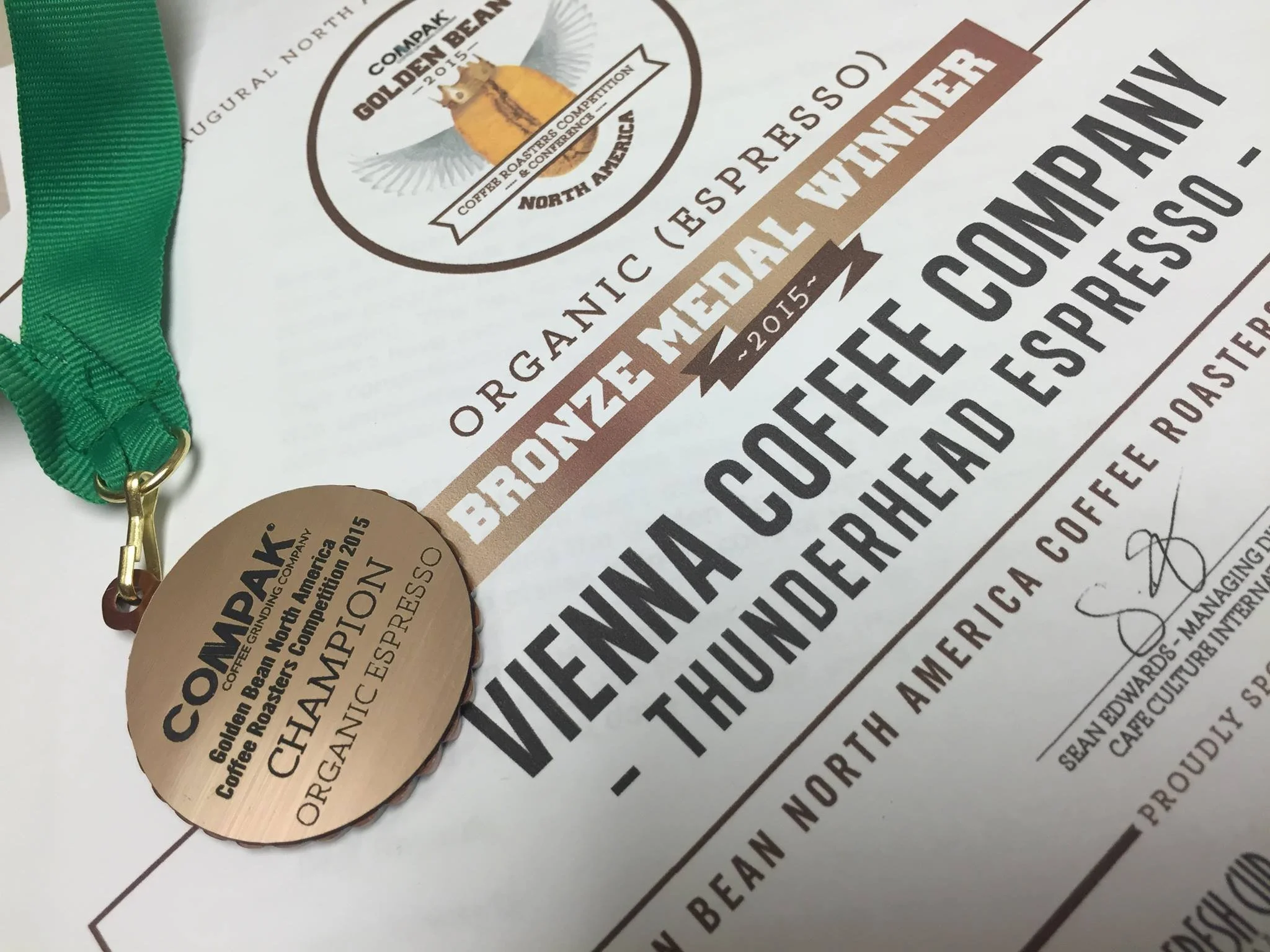 2015 Golden Bean Bronze