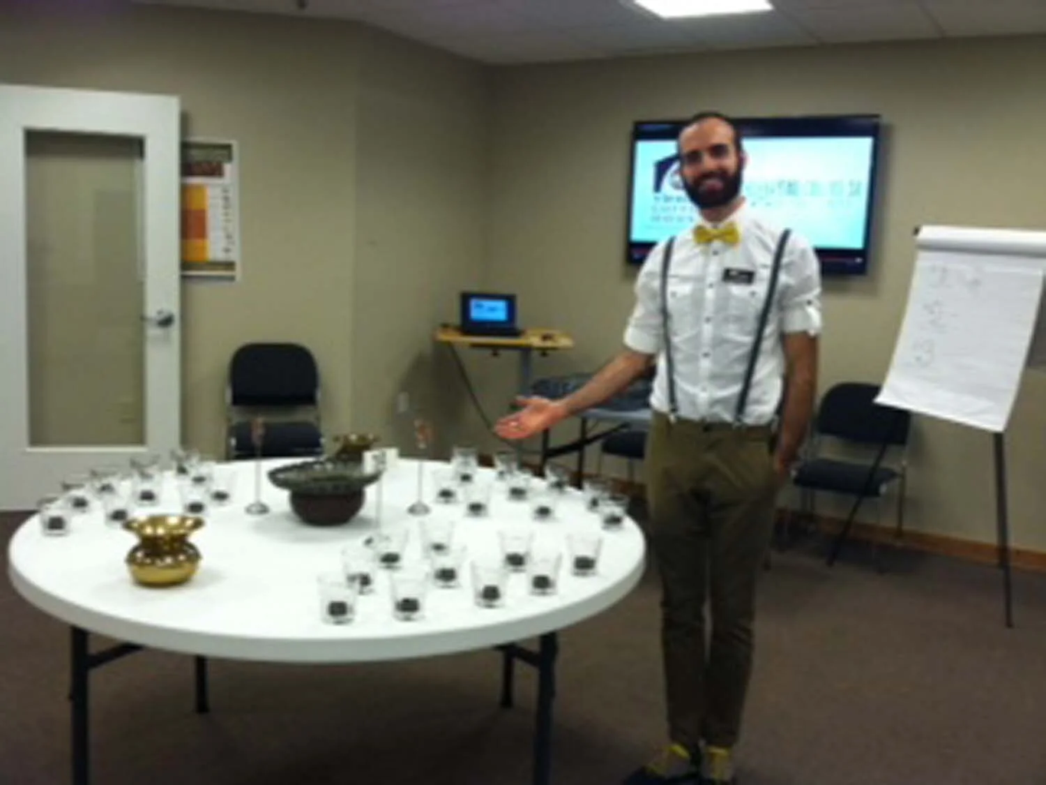 Kyle's first solo cupping.