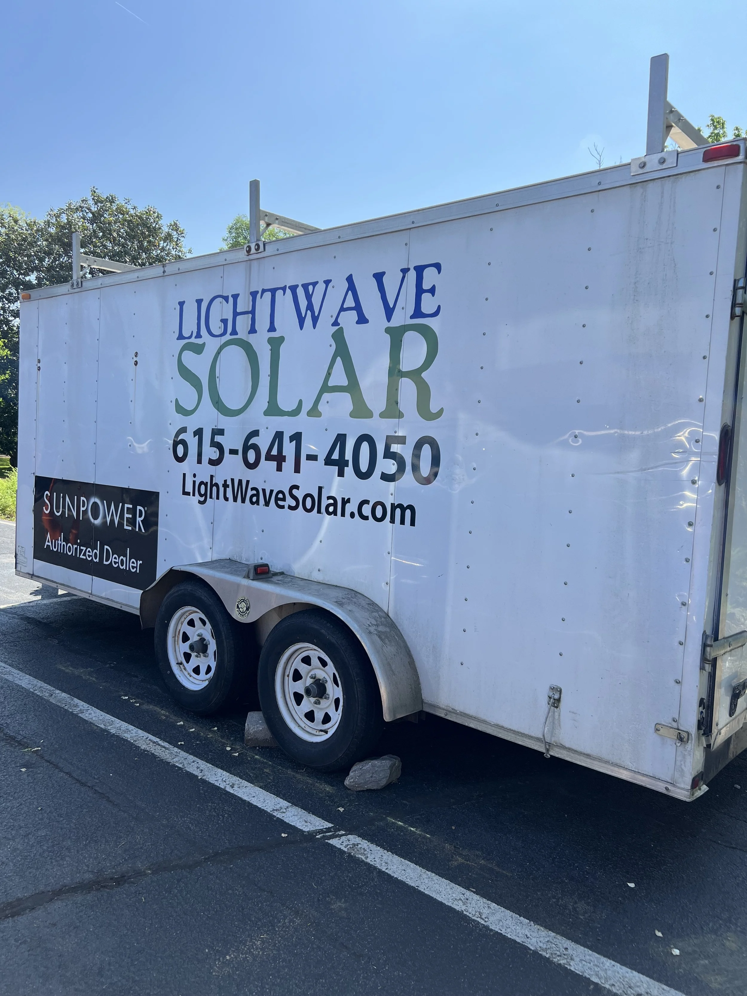  LightWave Solar trailer on display. 