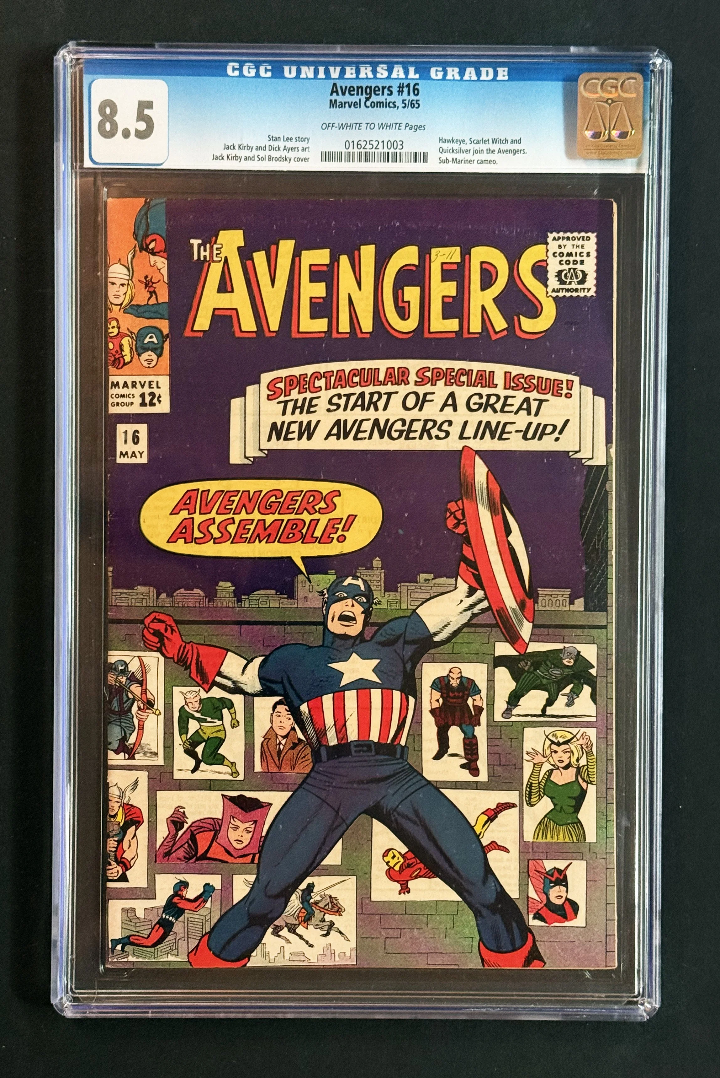 Avengers #16 — CGC 8.5 — Formation of Cap's Kooky Quartet (Marvel, 1965)