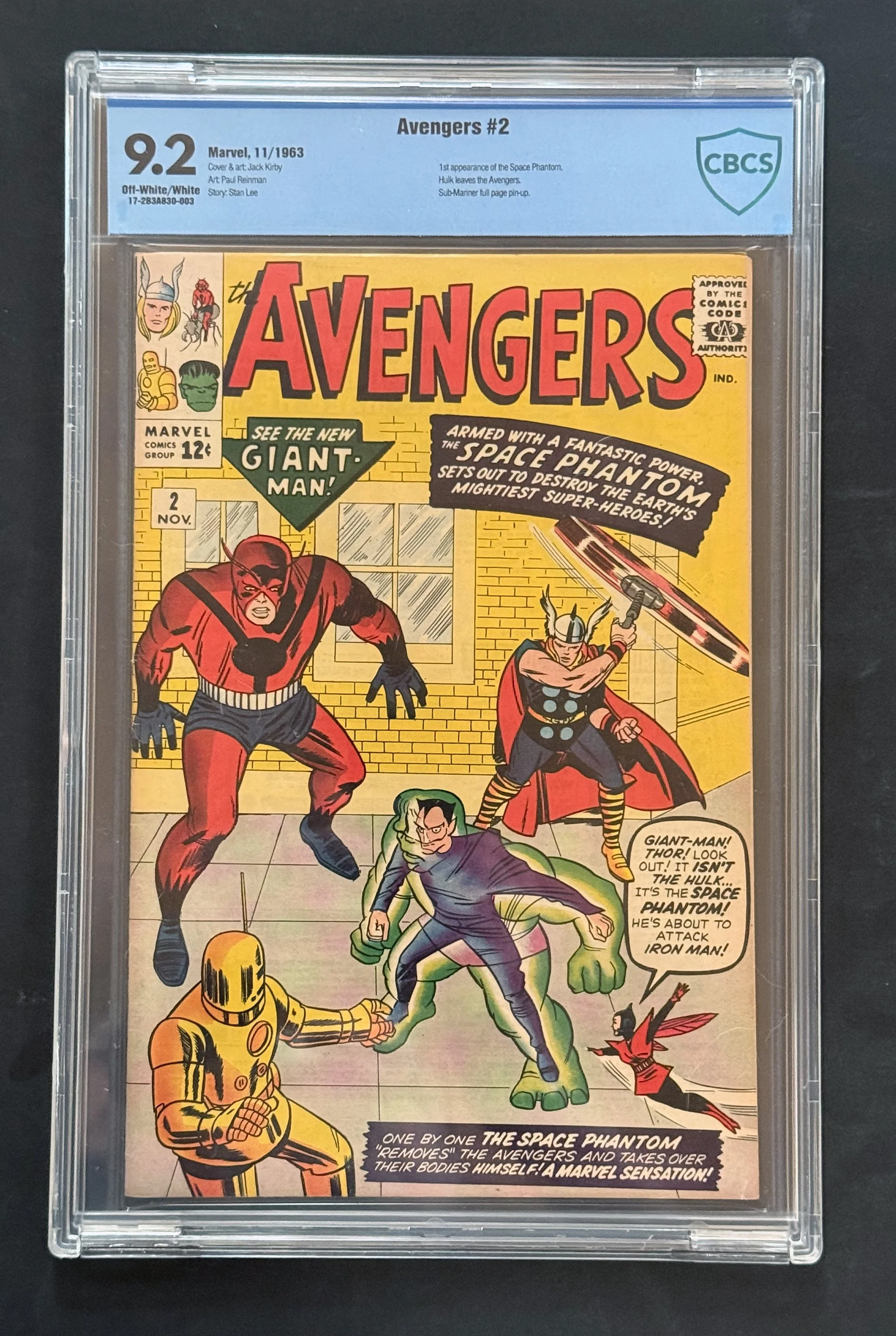 AVENGERS #2 Second appearance. Hulk leaves the team. $2,695