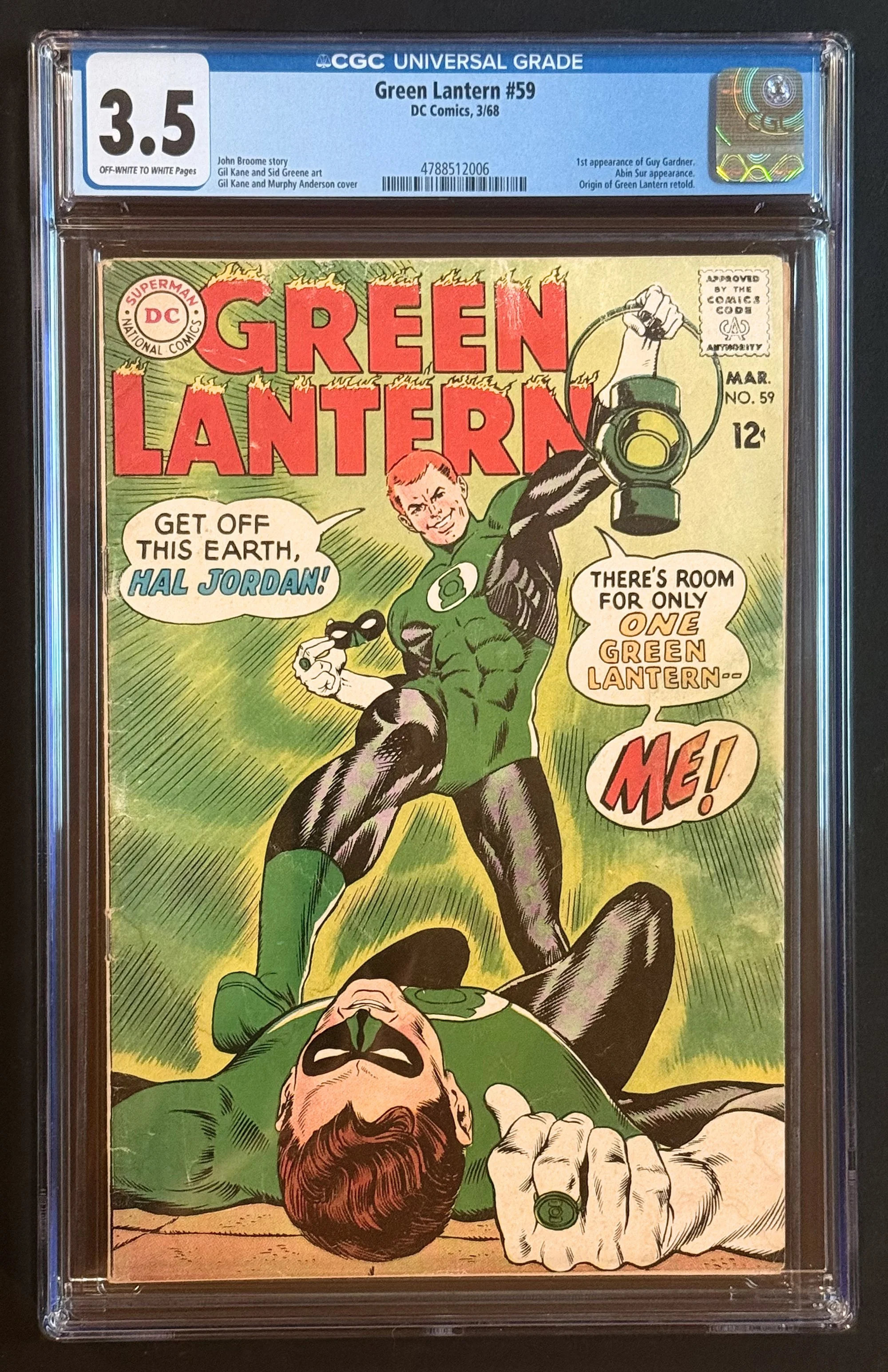 Green Lantern #59 — First Guy Gardner (1968, CGC 3.5)