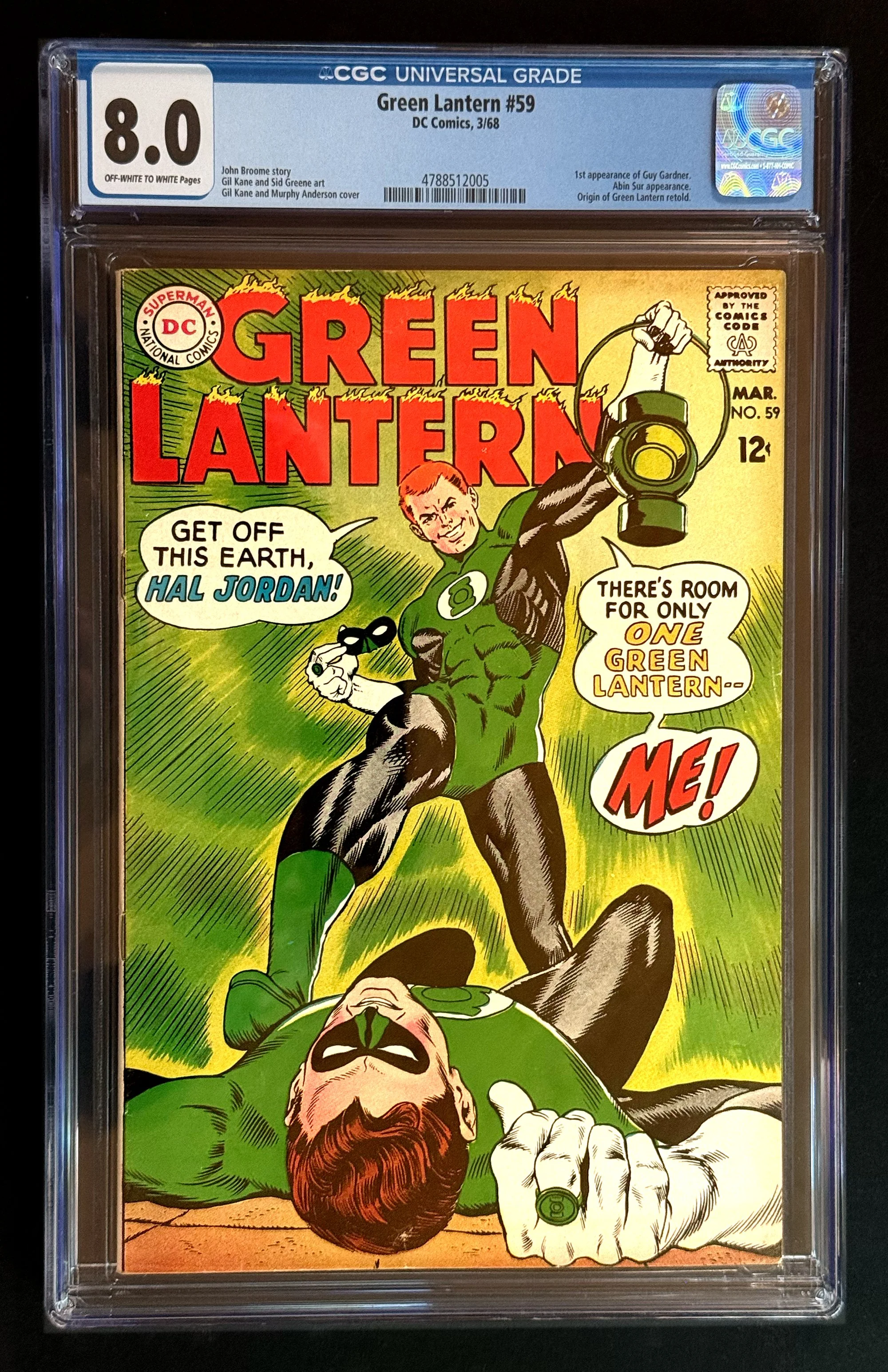 Green Lantern #59 — First Guy Gardner (1968, CGC 8.0)