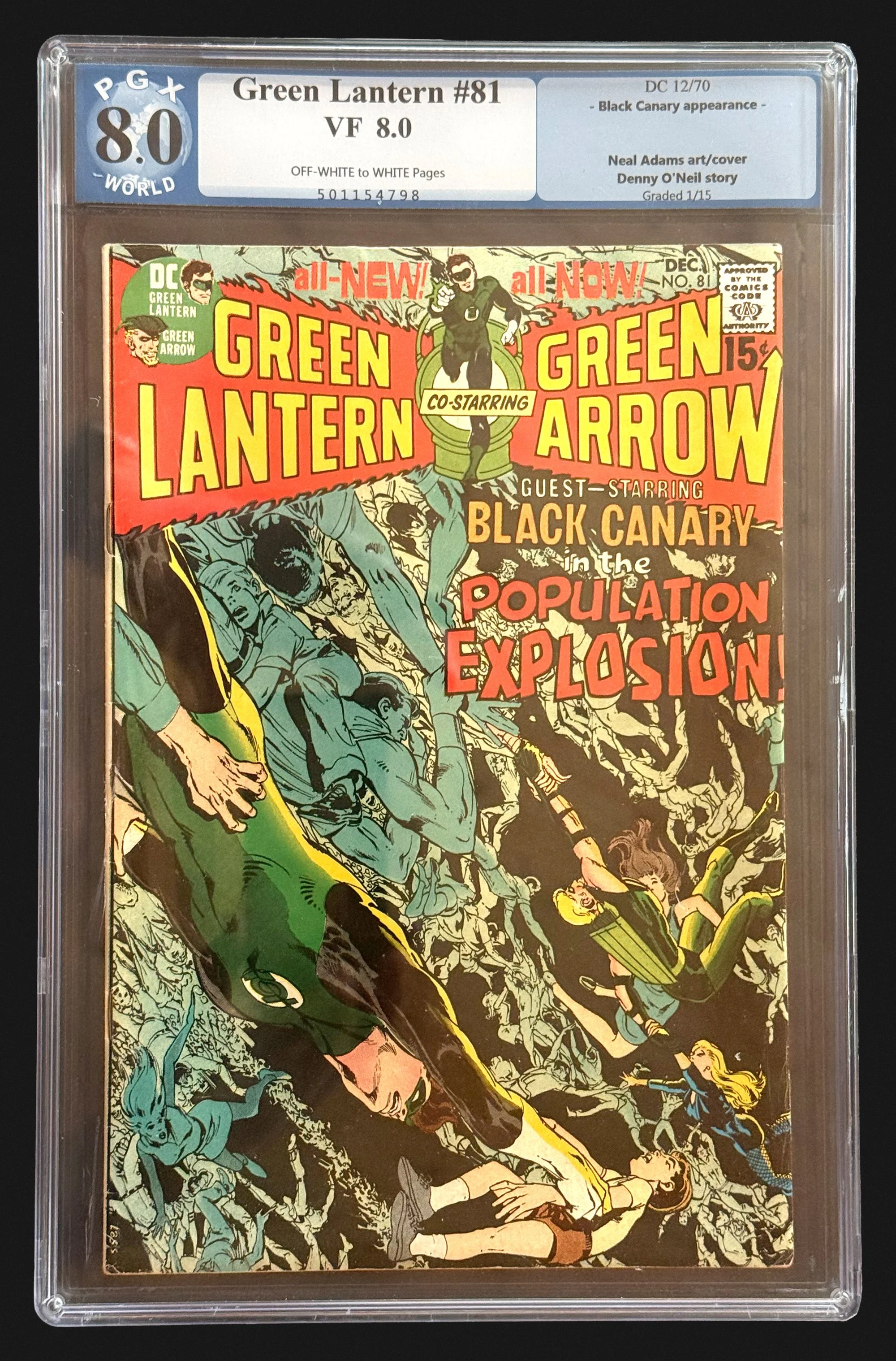 Green Lantern #81 — "The Population Explosion!" (1970, PGX 8.0)