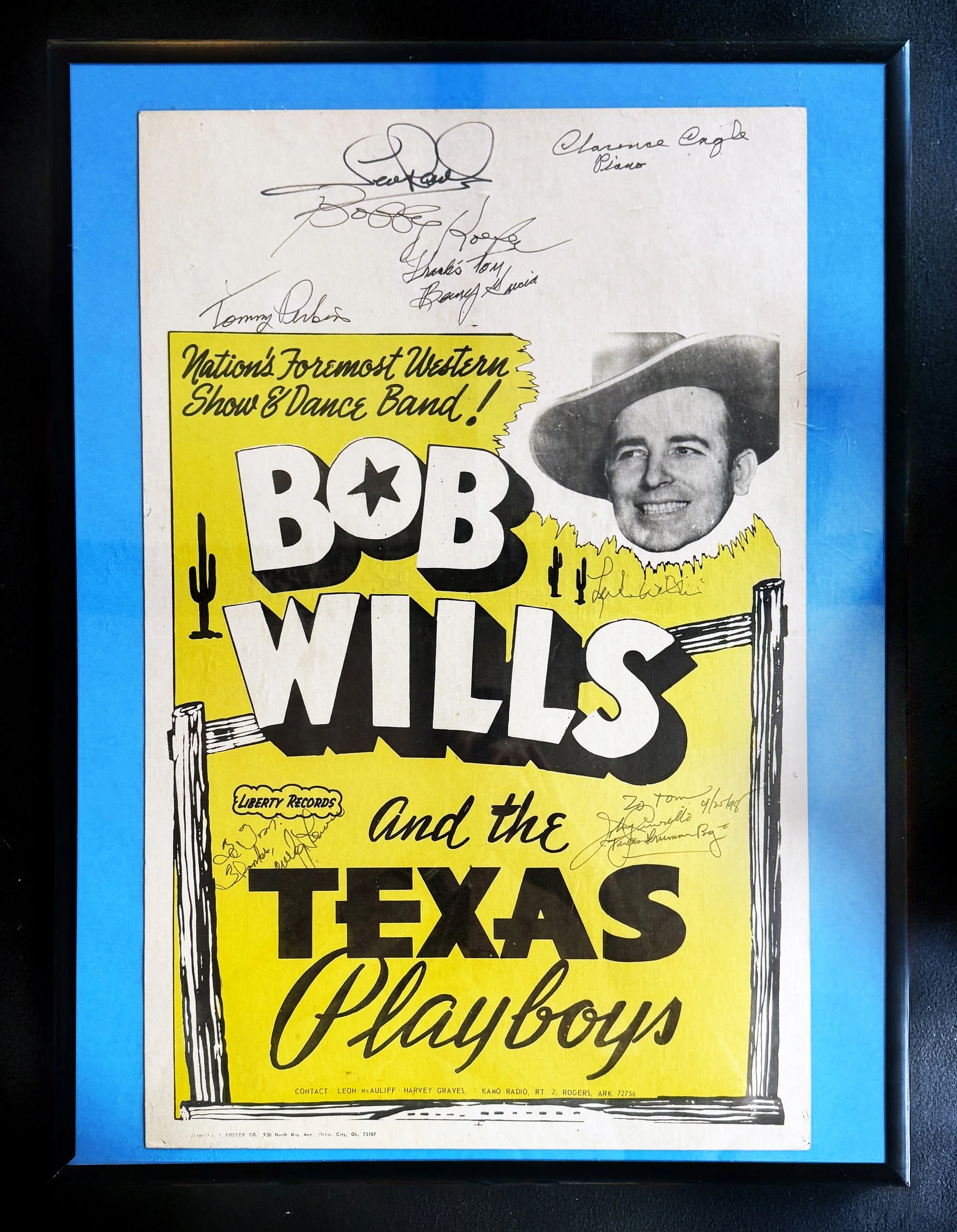 Bob Wills and the Texas Playboys — Festival-Signed Poster, Turkey, Texas, 1998