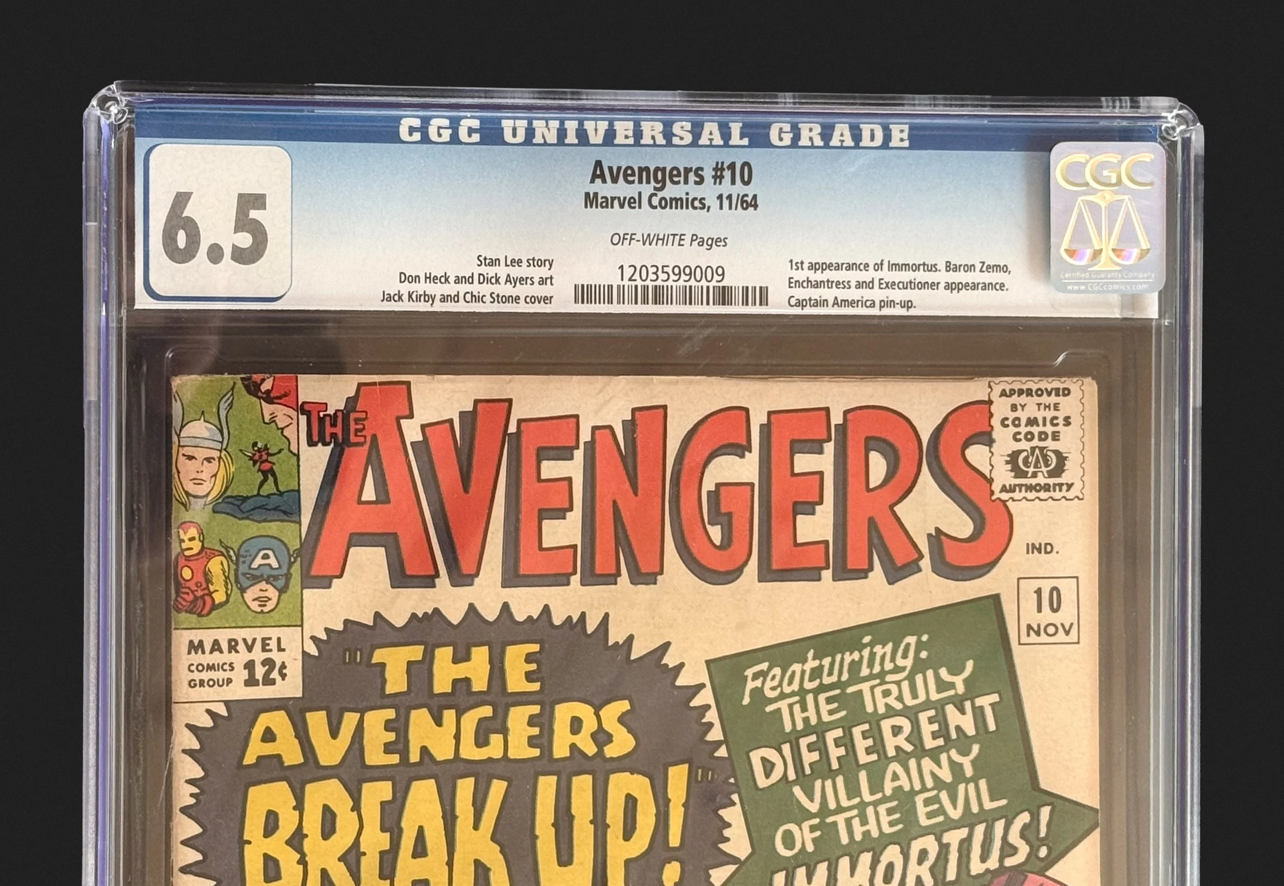 Avengers #10 — First Appearance of Immortus (CGC 6.5, 1964)